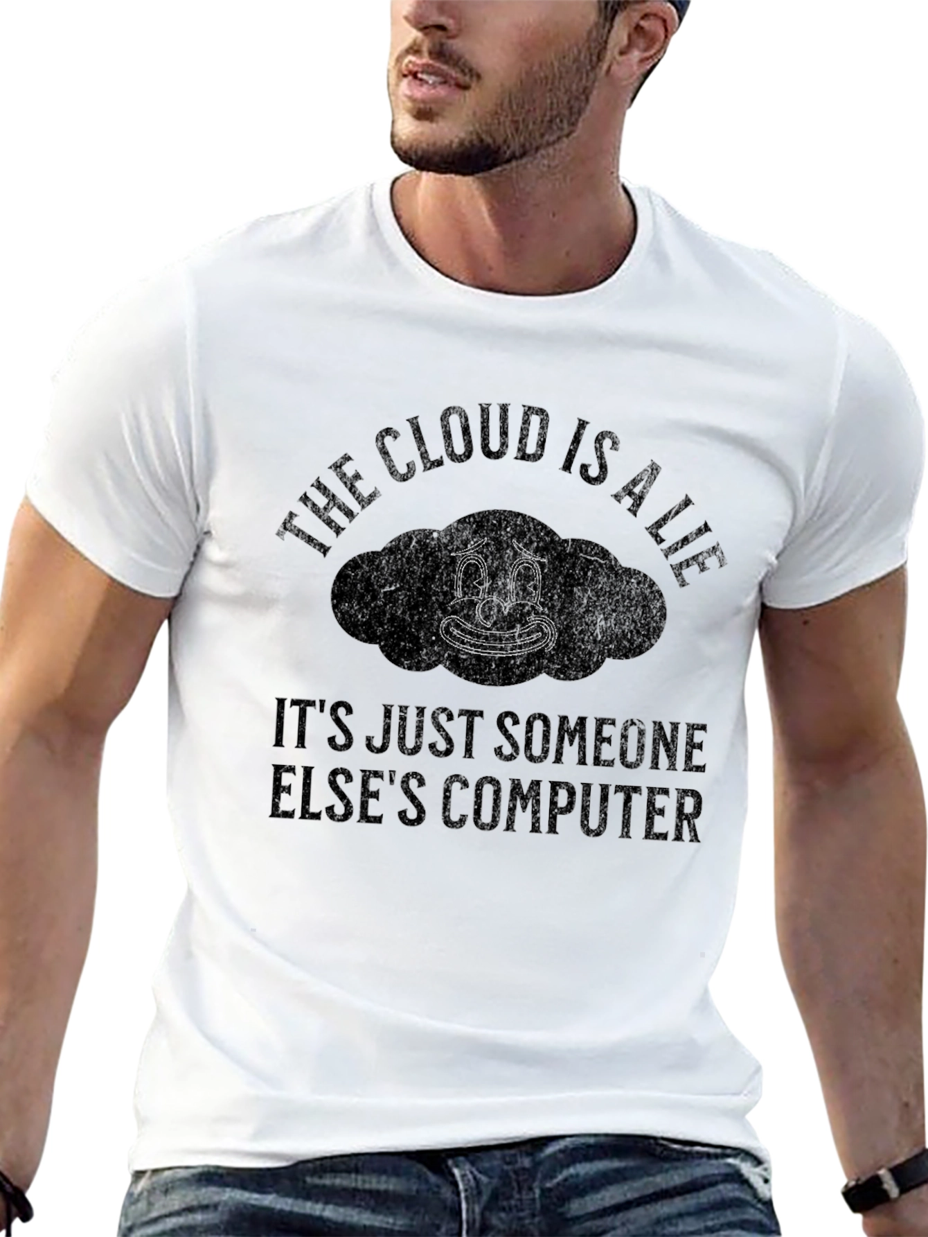 The Cloud Is A Lie Graphic Tee - Black
