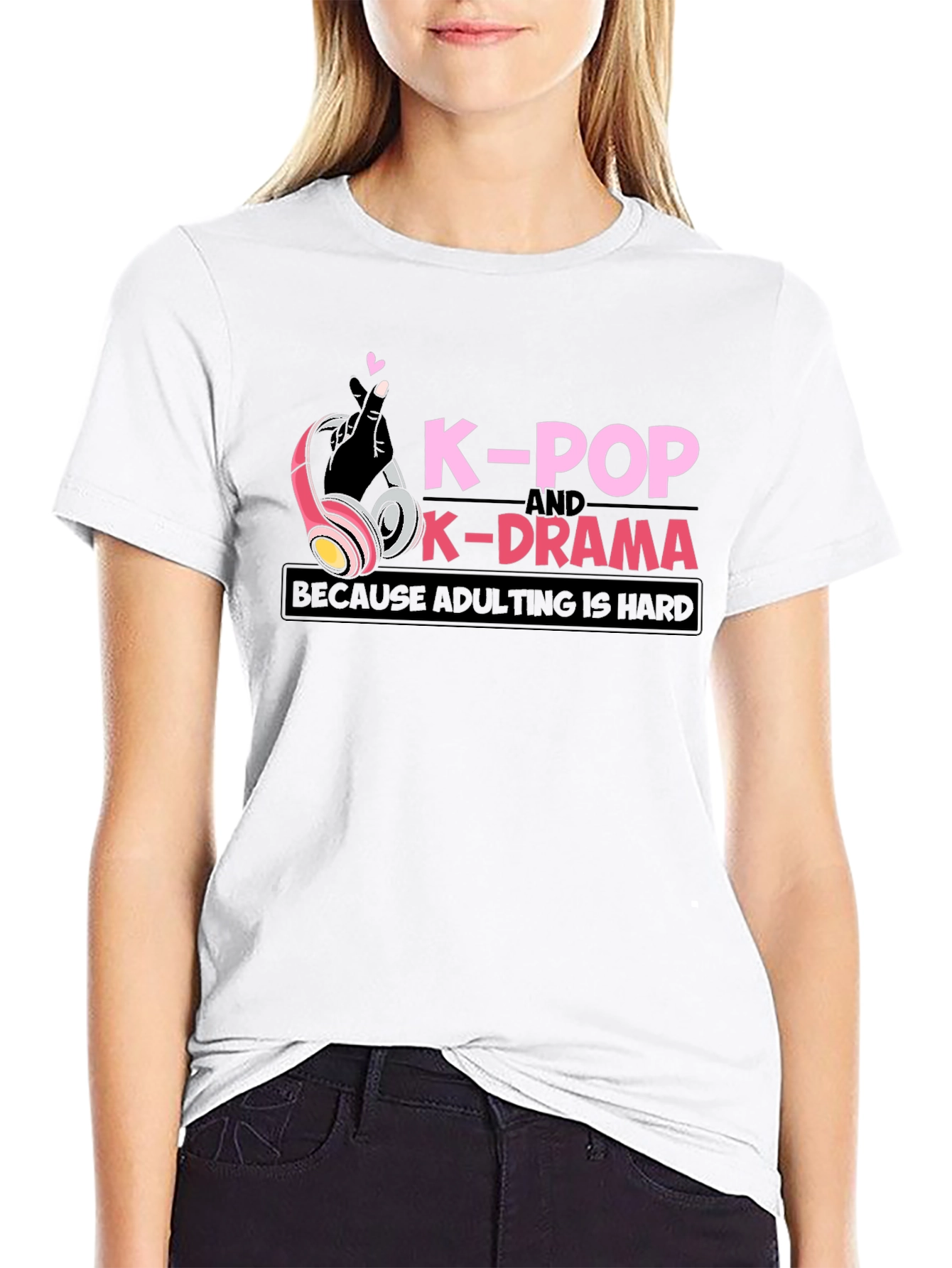 K-Pop & K-Drama Adulting is Hard Graphic Tee
