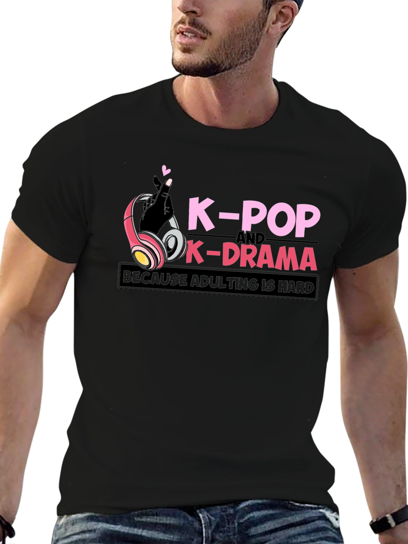 K-Pop & K-Drama Adulting is Hard Graphic Tee