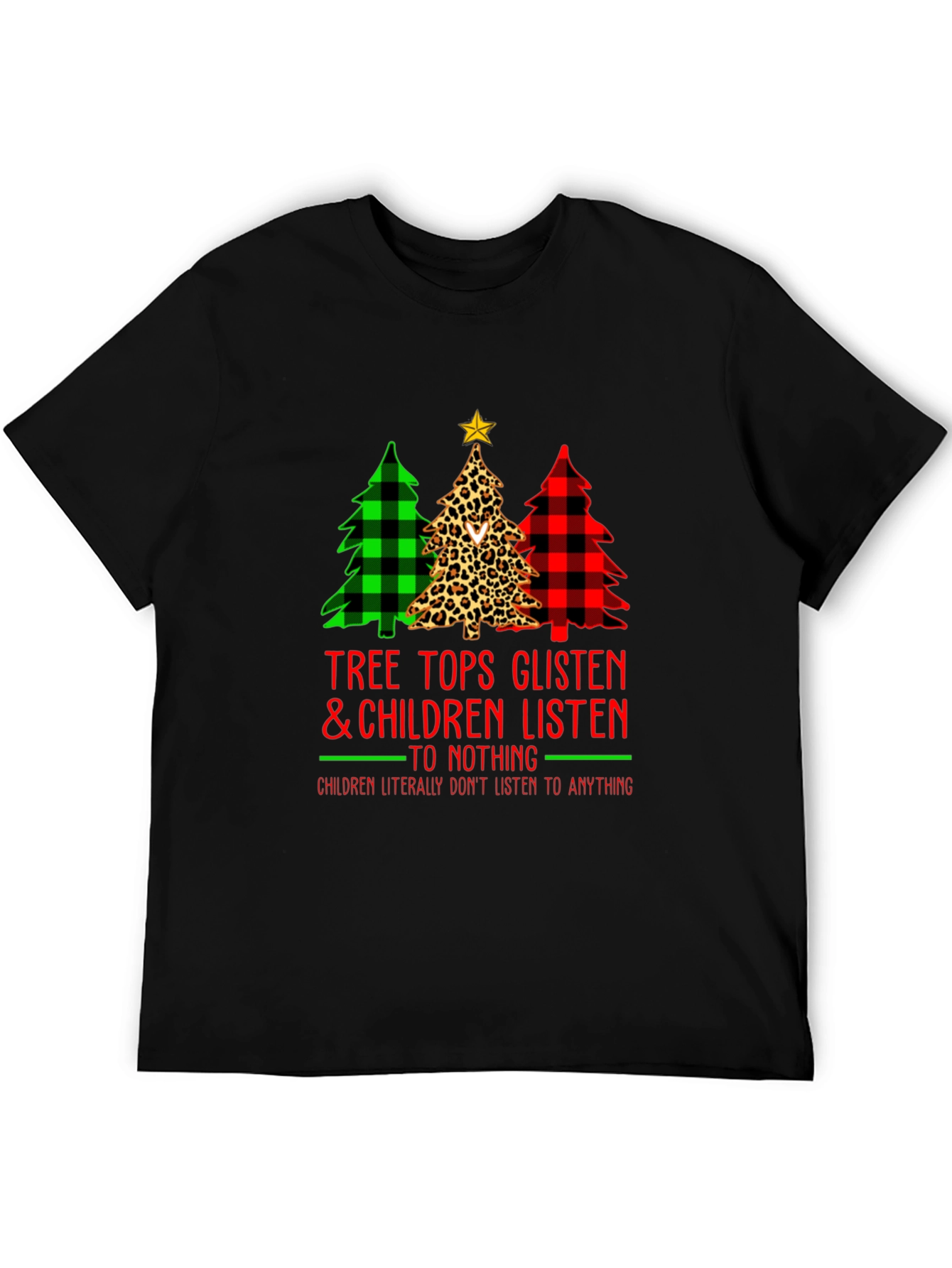 Festive Christmas Tree Graphic T-Shirt