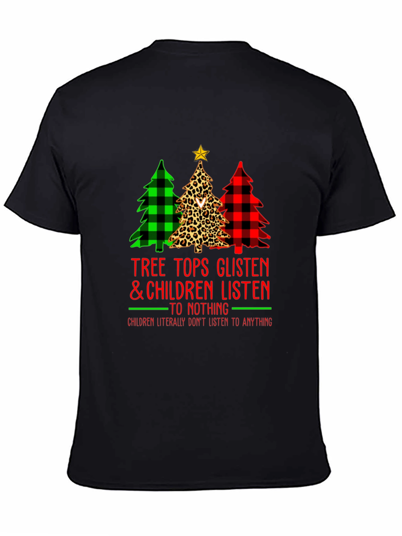 Festive Christmas Tree Graphic T-Shirt