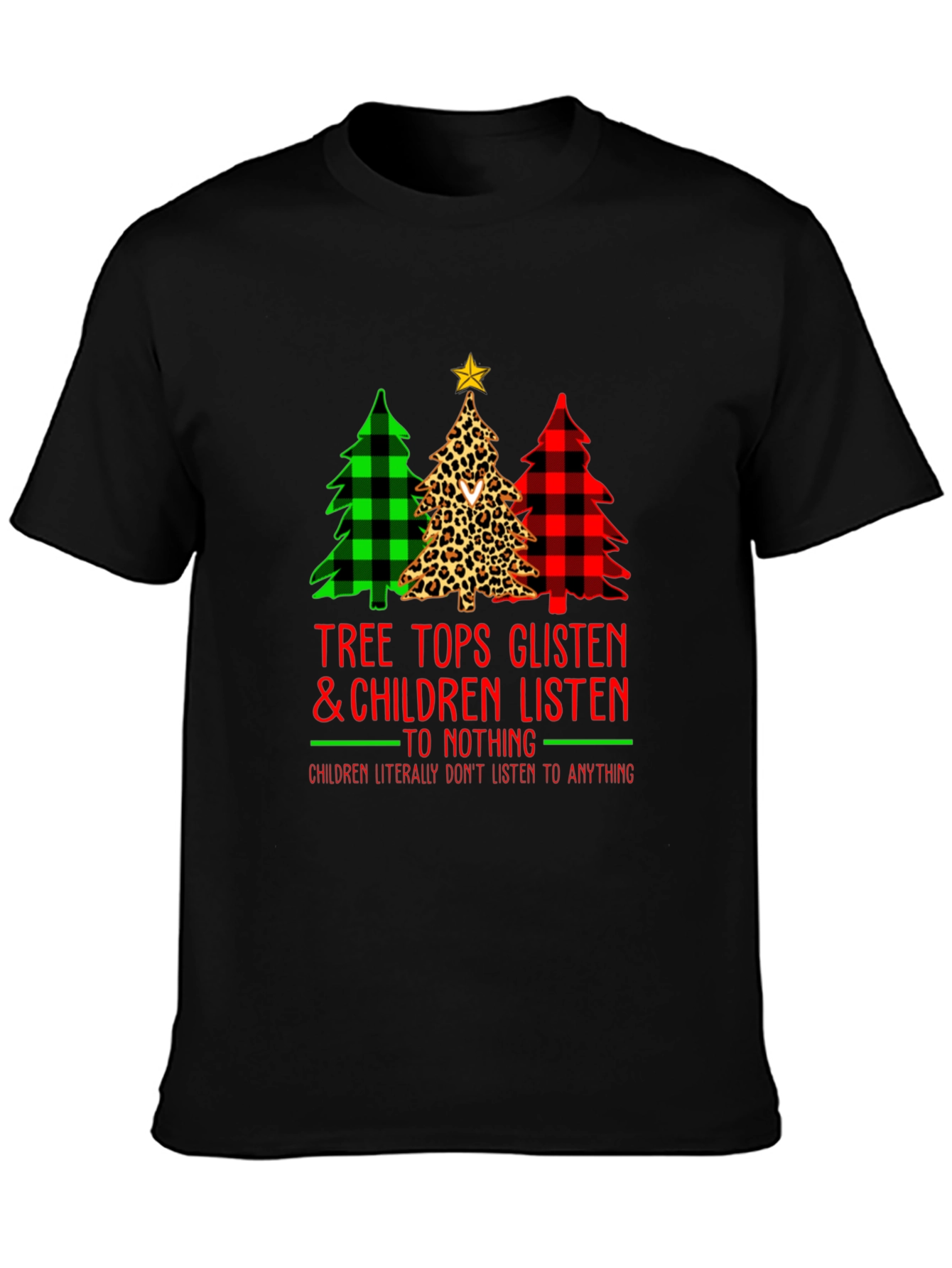 Festive Christmas Tree Graphic T-Shirt