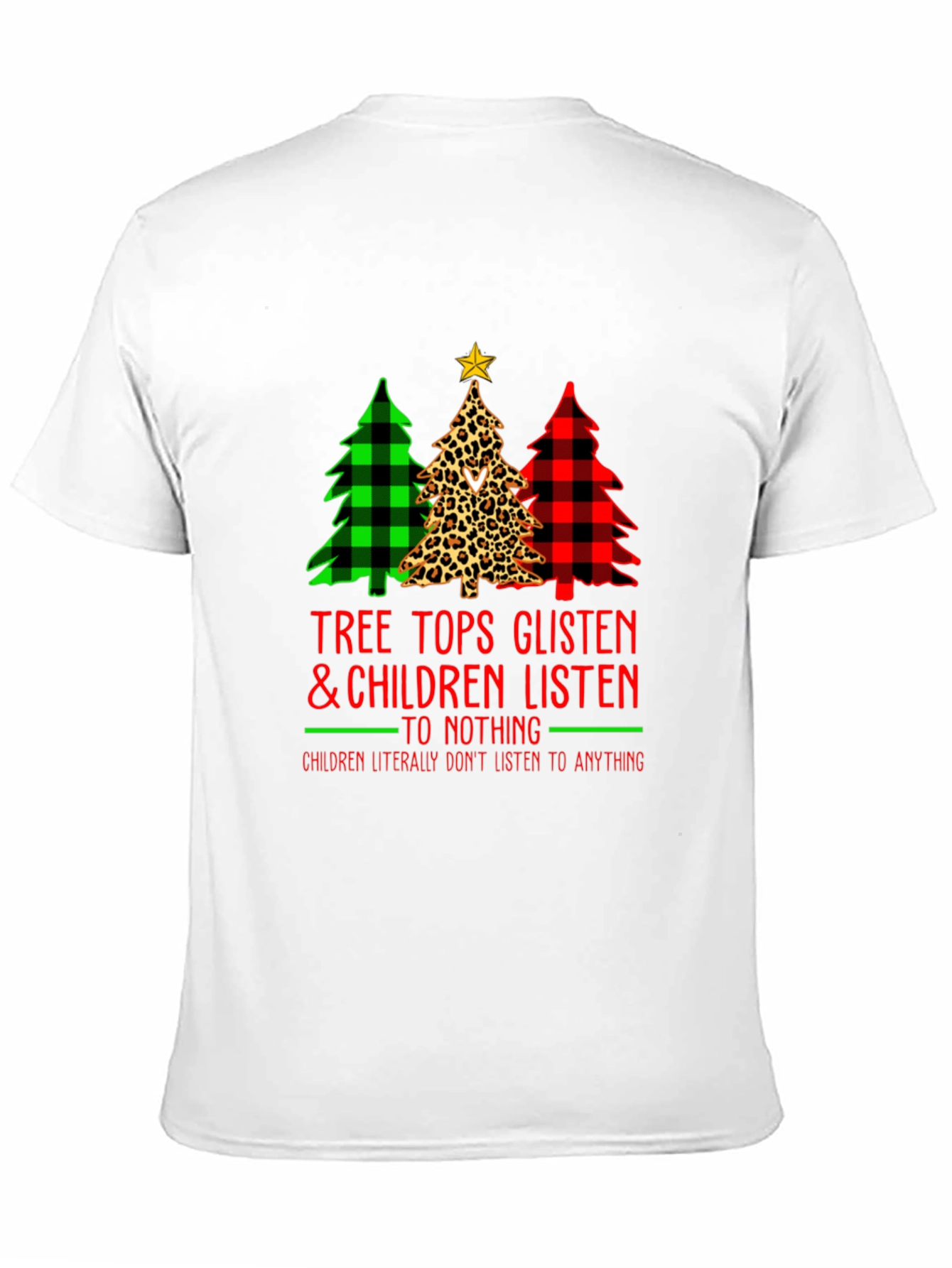 Festive Christmas Tree Graphic T-Shirt