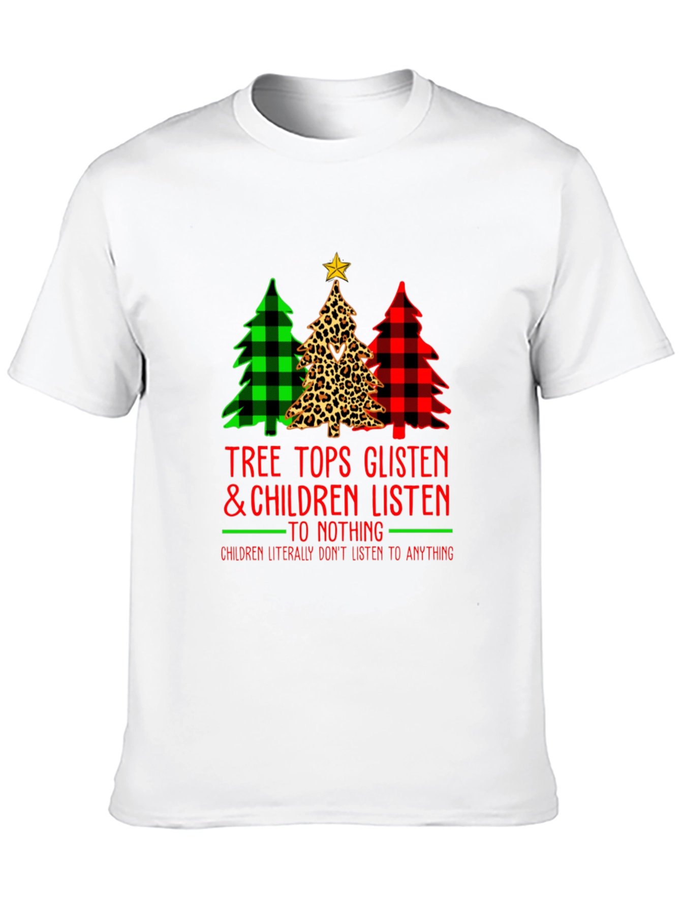 Festive Christmas Tree Graphic T-Shirt