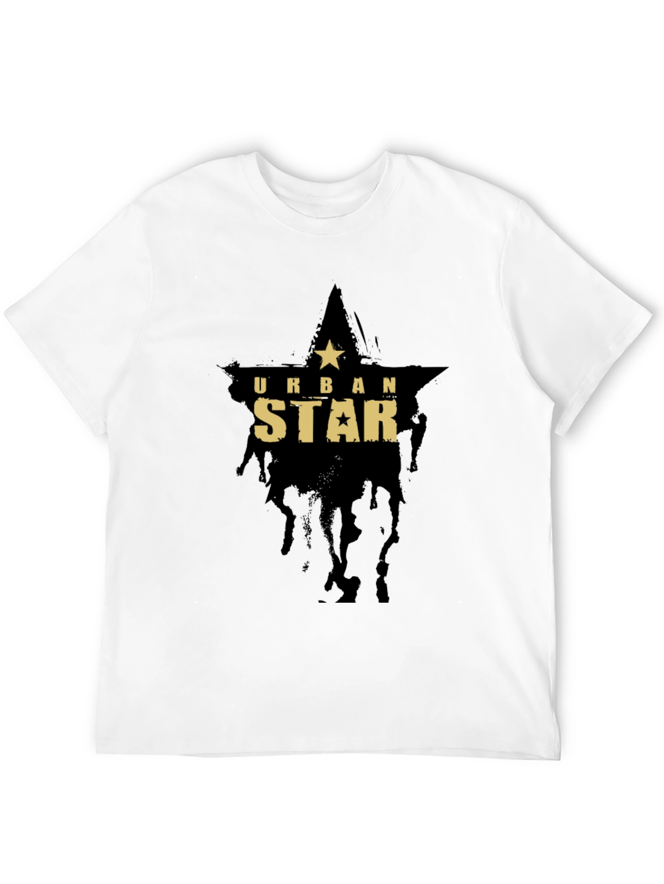 Urban Star Graphic Print Black T-Shirt
