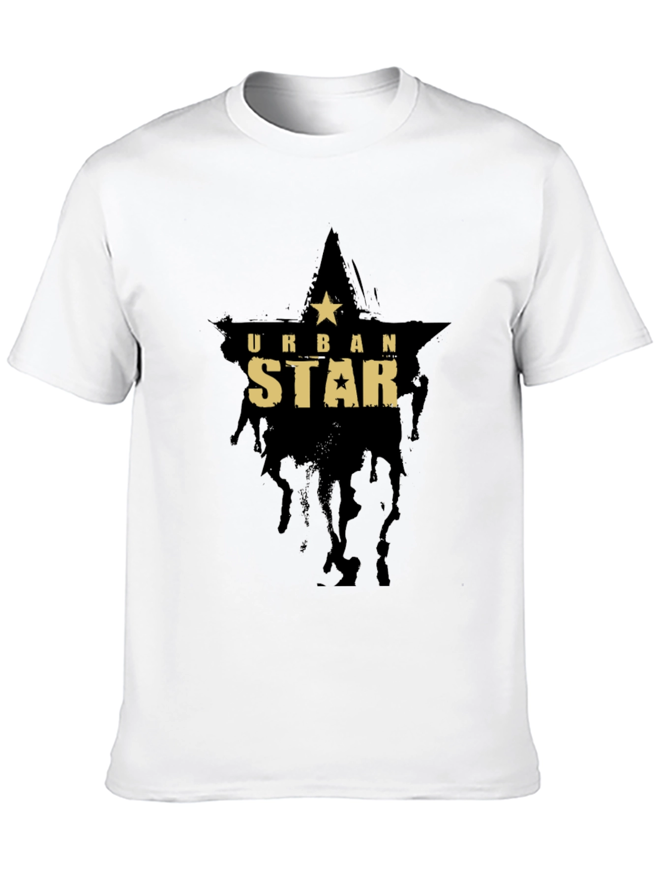 Urban Star Graphic Print Black T-Shirt