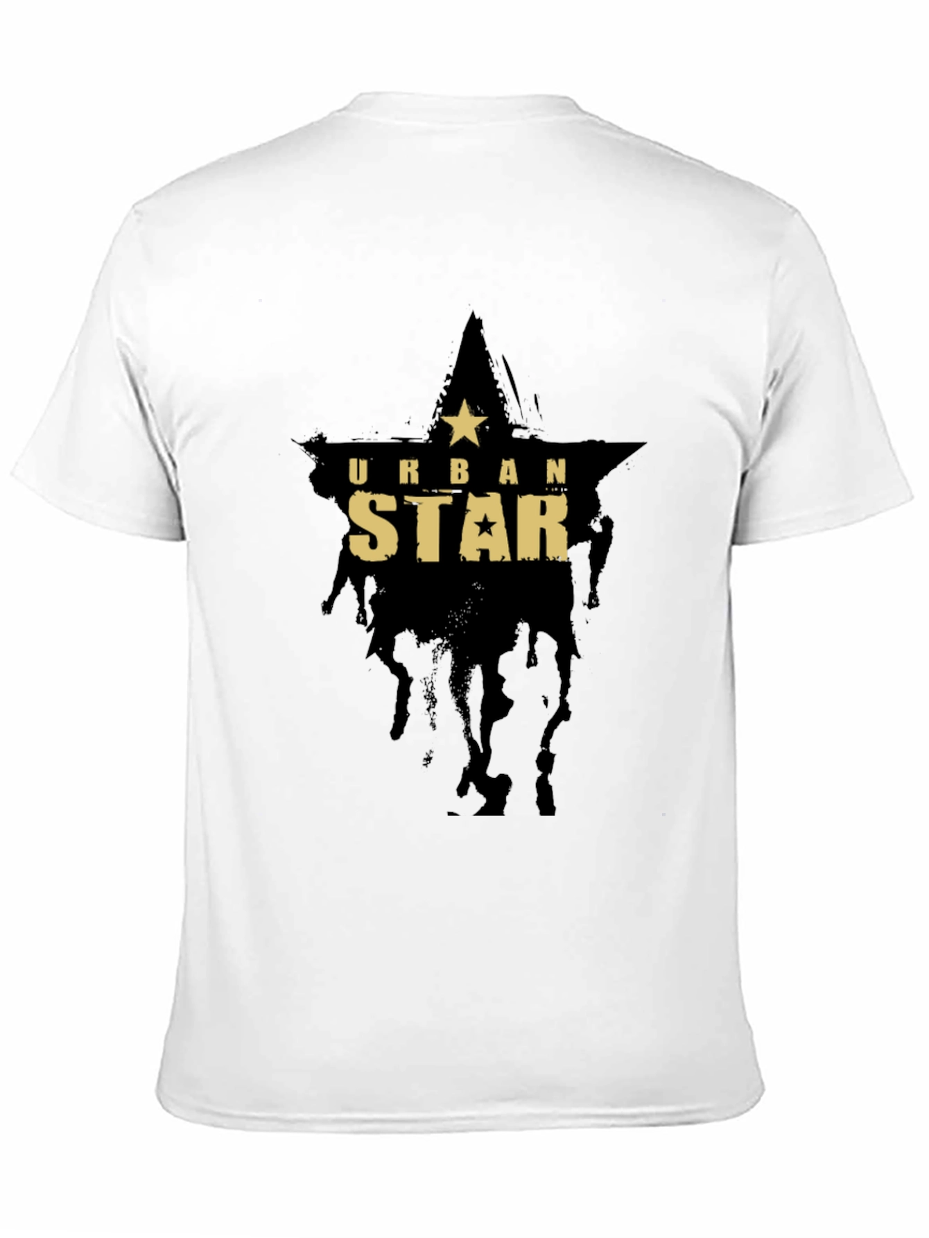 Urban Star Graphic Print Black T-Shirt