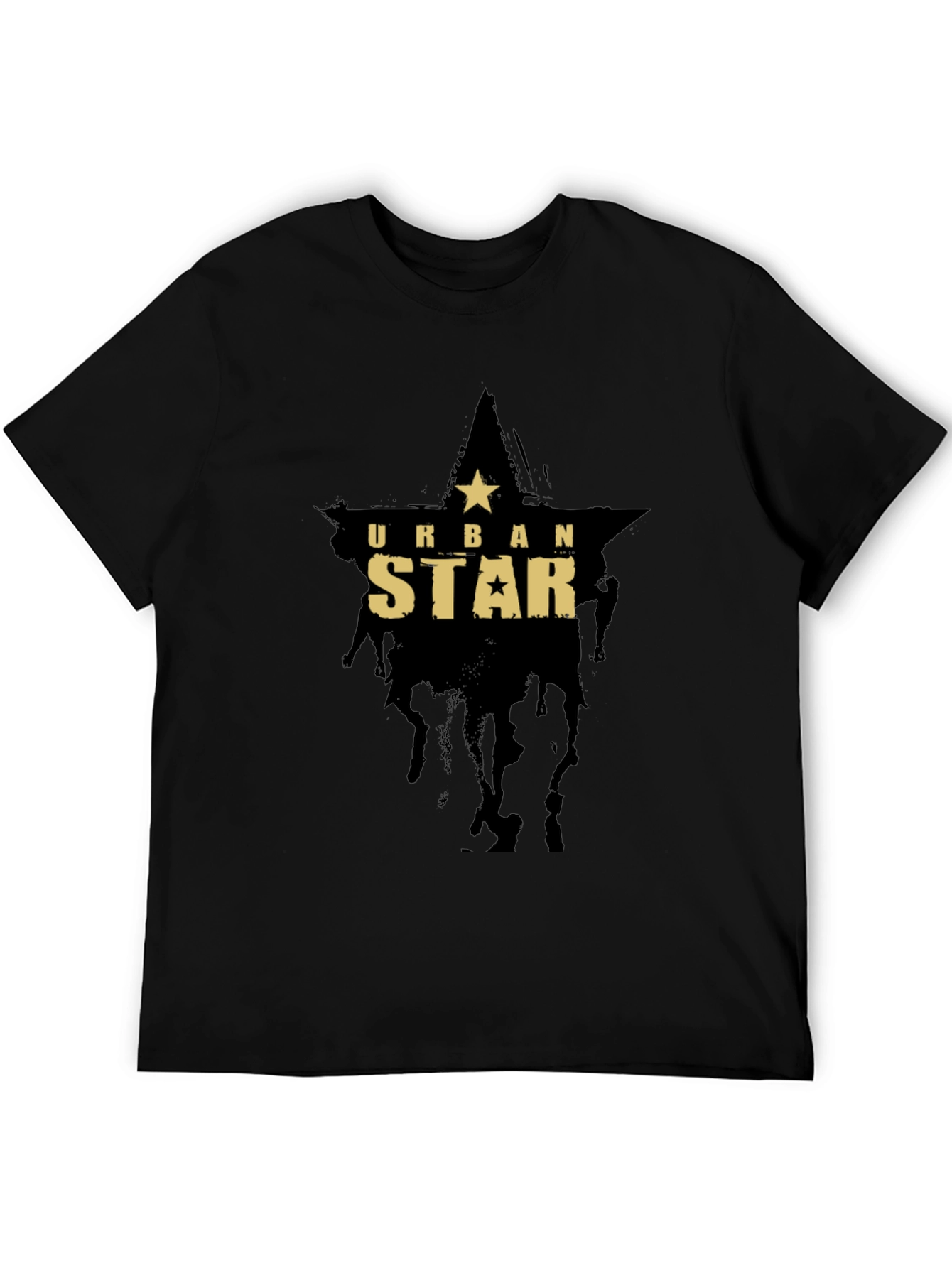 Urban Star Graphic Print Black T-Shirt