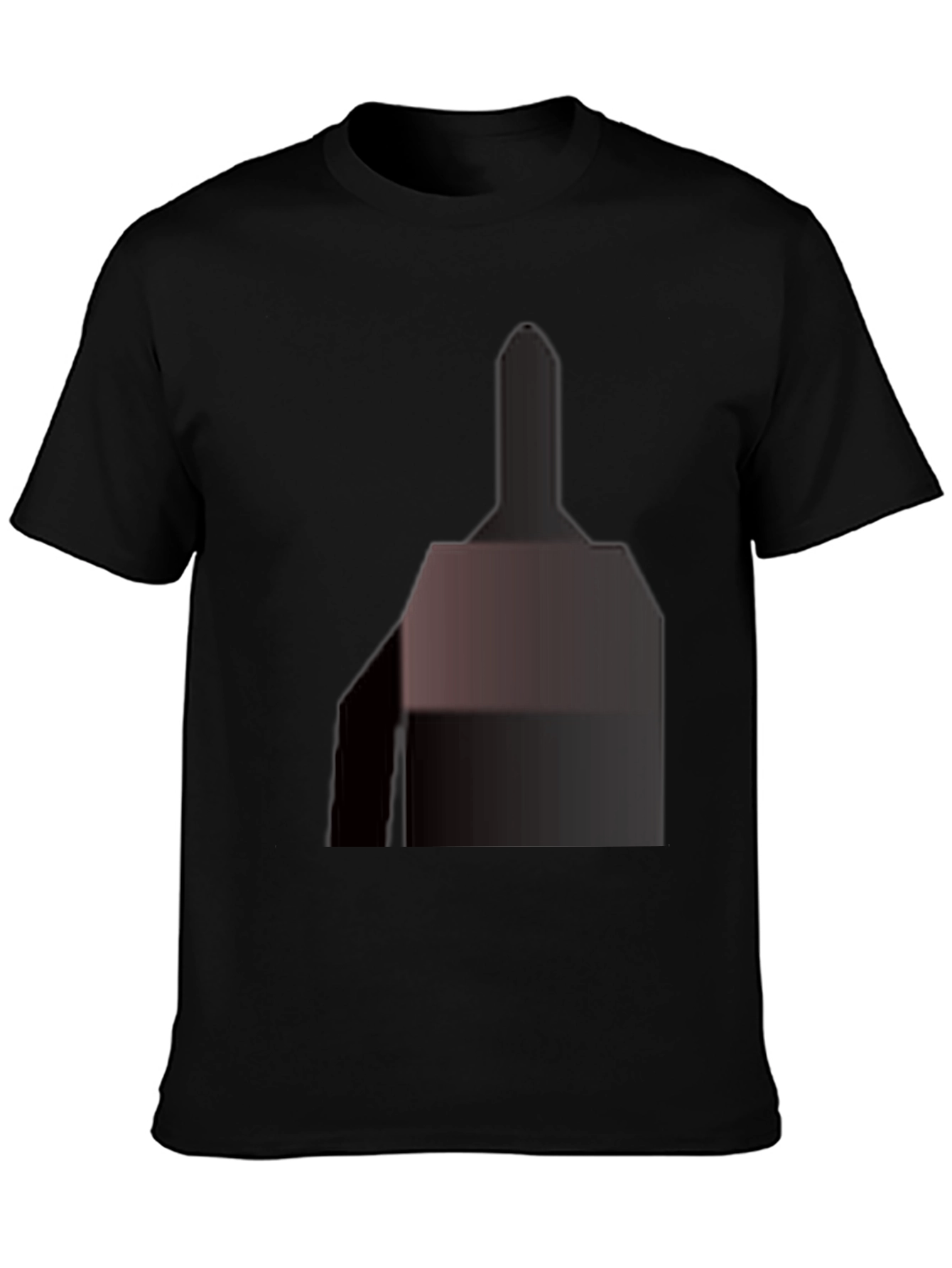 Classic Black Tee with Abstract Geometric Design