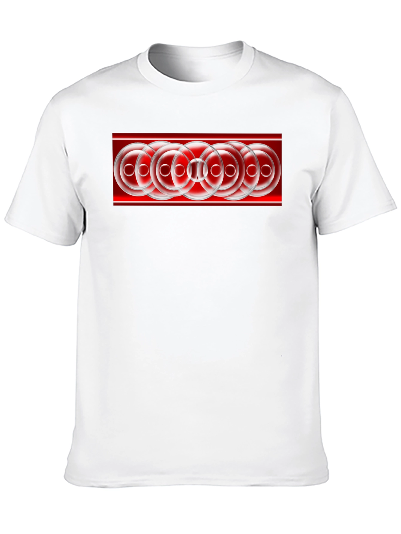 Abstract Circle Pattern Black T-Shirt