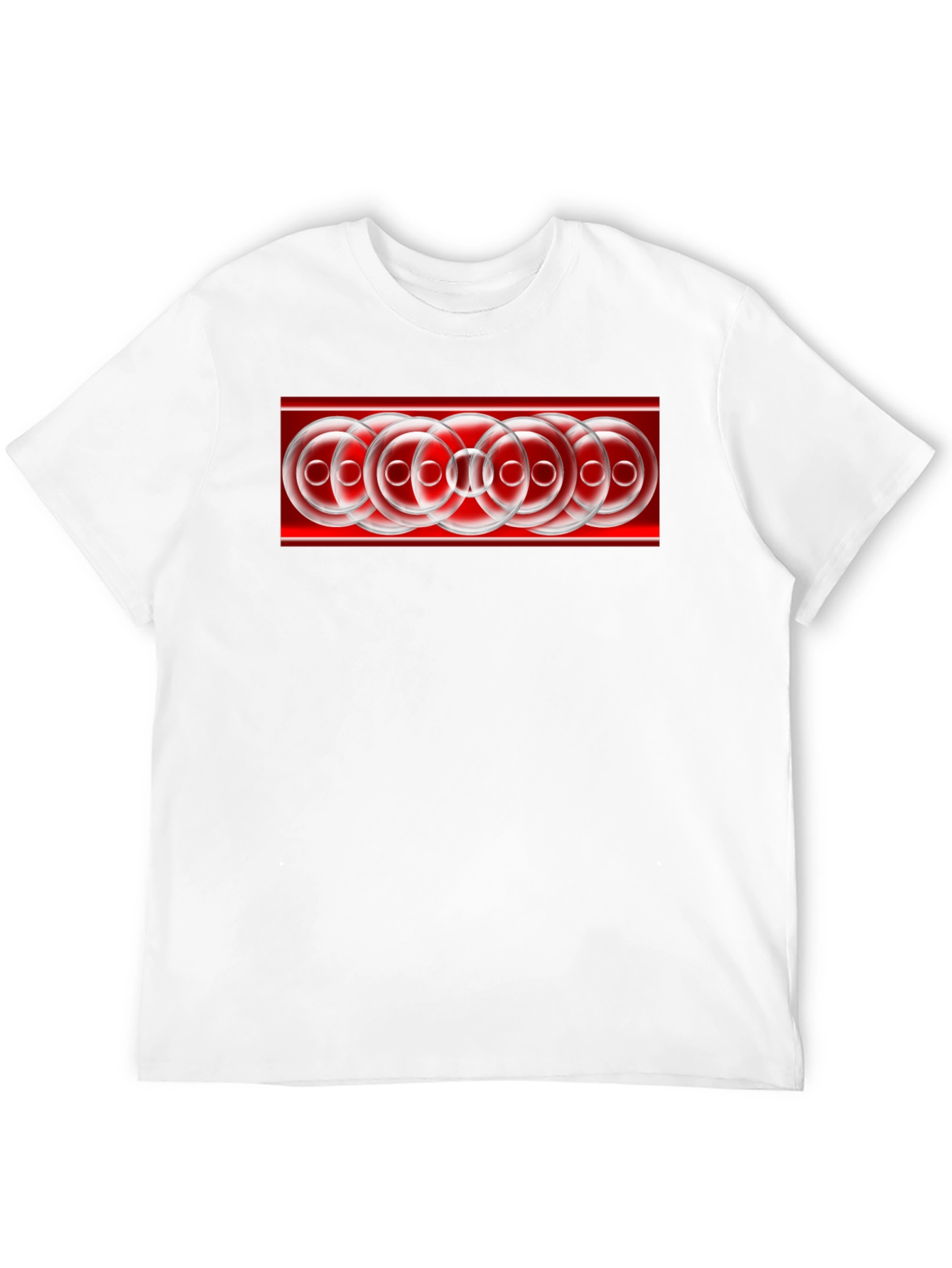 Abstract Circle Pattern Black T-Shirt