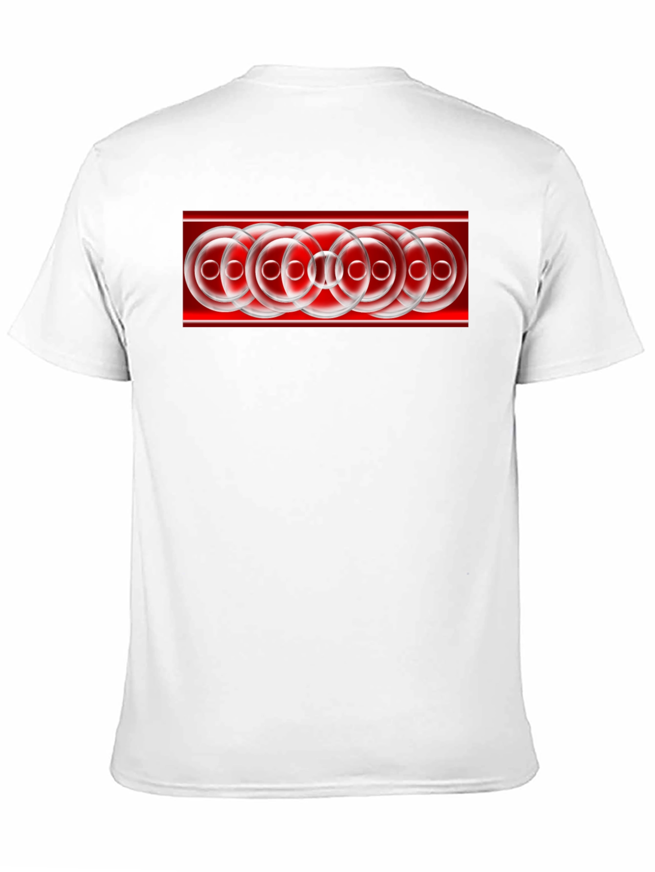 Abstract Circle Pattern Black T-Shirt