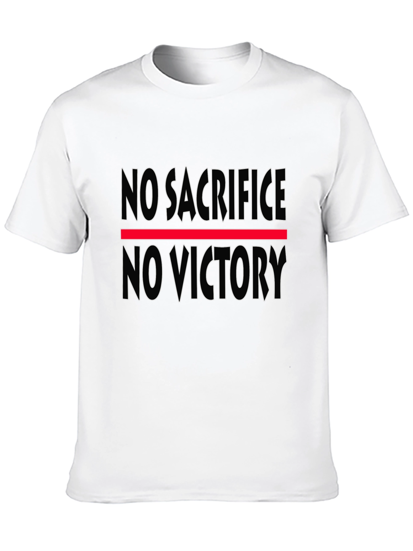 No Sacrifice No Victory Black Graphic T-Shirt