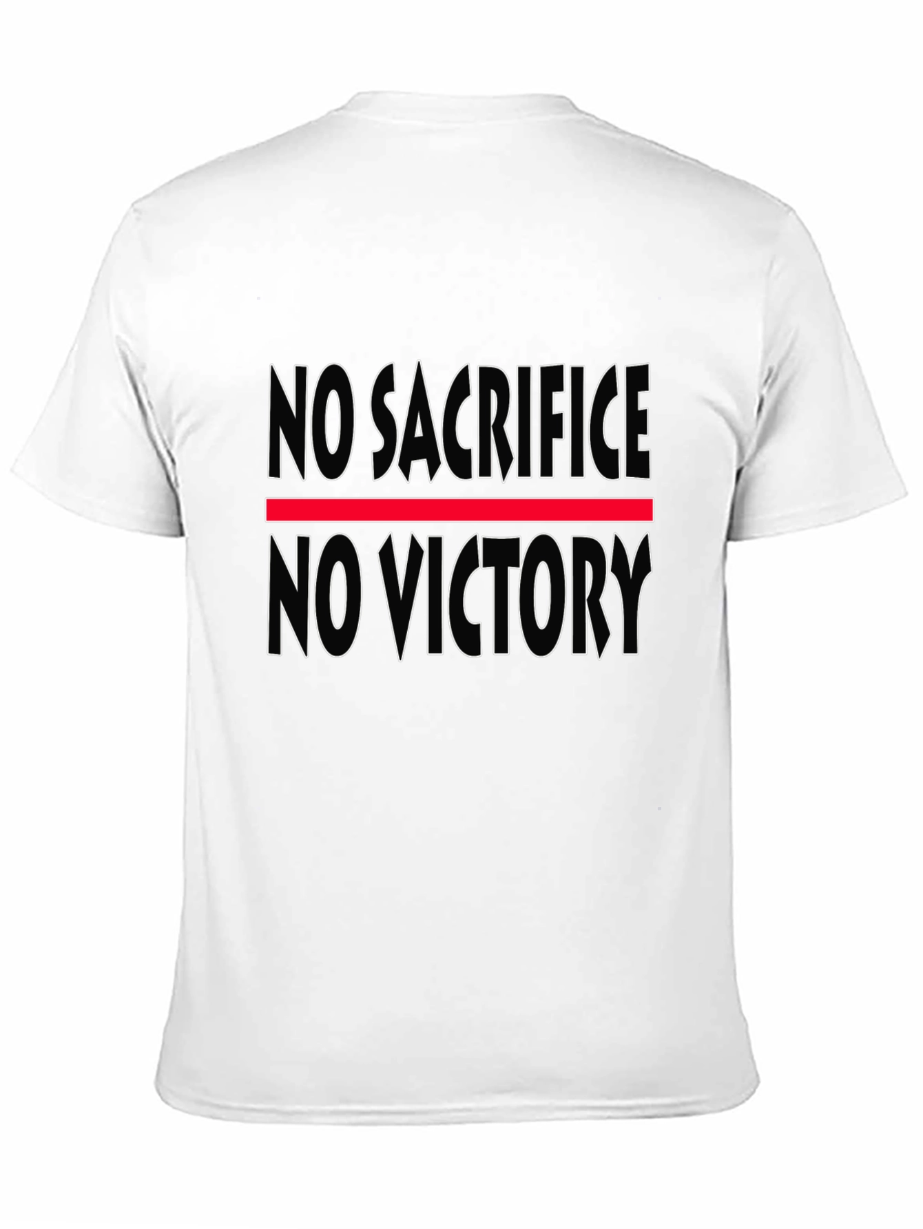 No Sacrifice No Victory Black Graphic T-Shirt