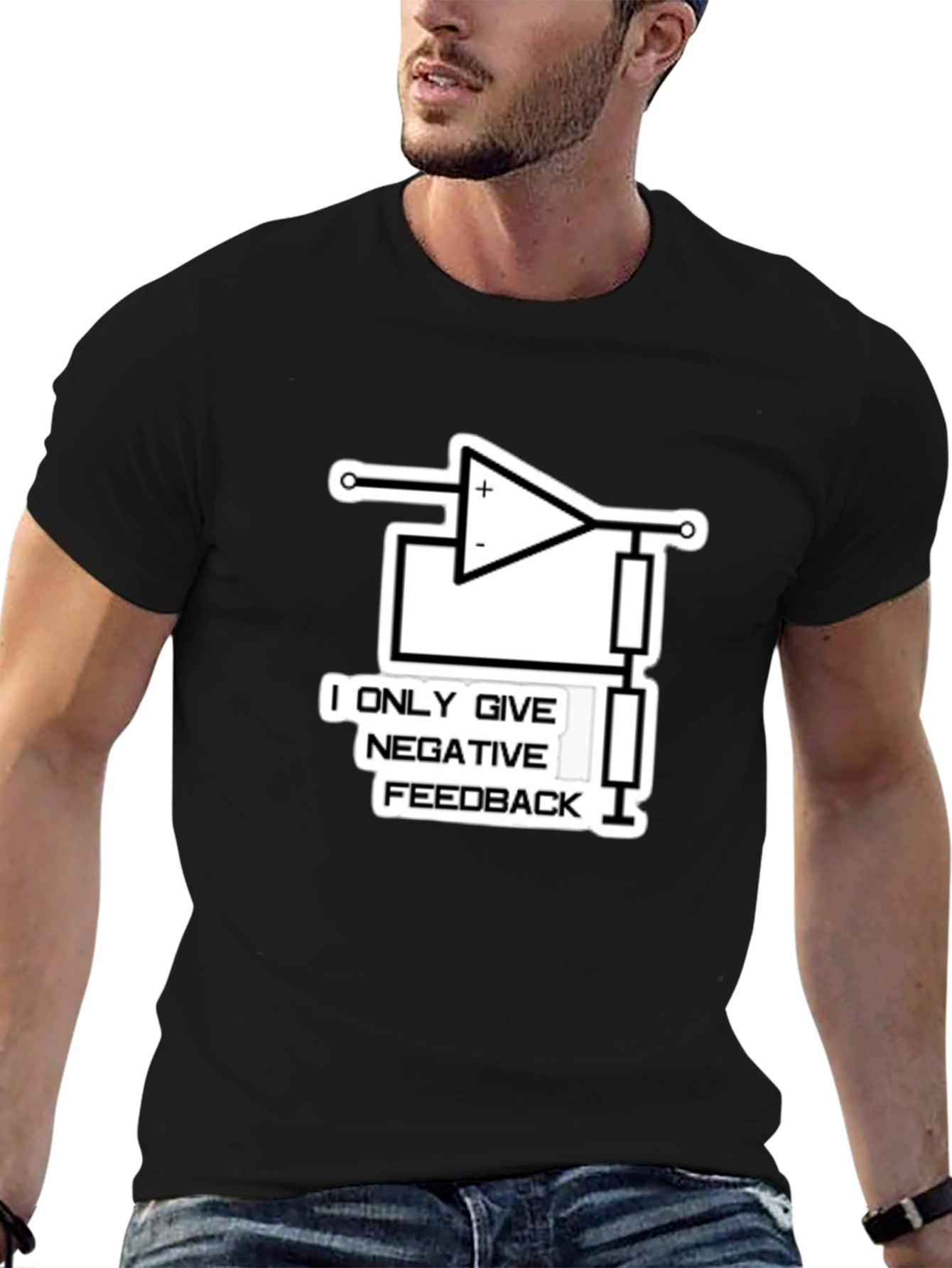 Negative Feedback T-Shirt: Electronics Humor