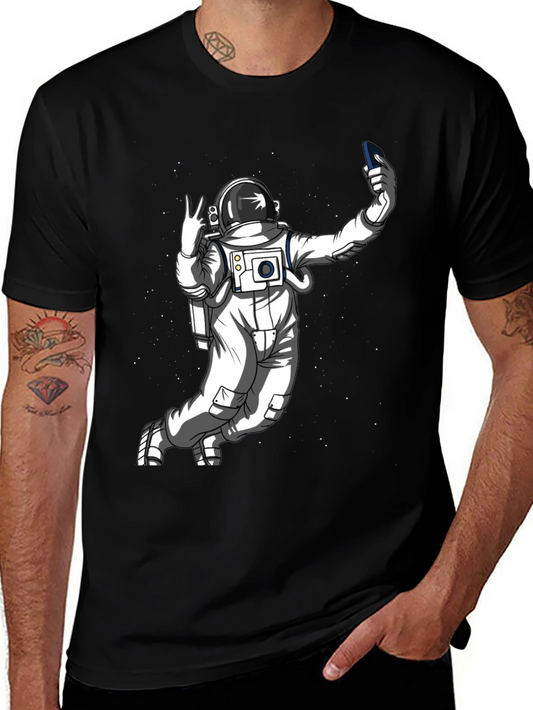 Astronaut Selfie T-Shirt - Space Graphic Tee