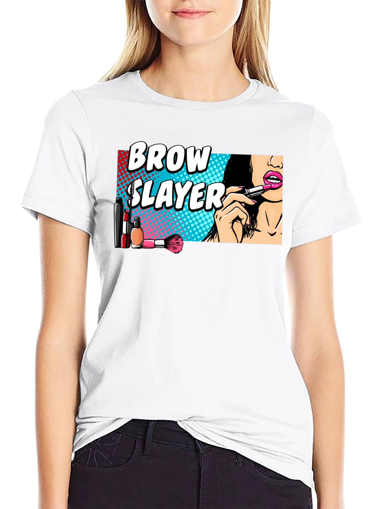 Brow Slayer Black Graphic Tee