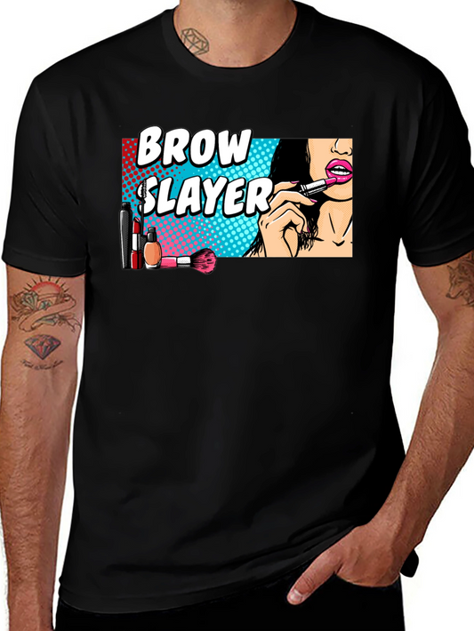 Brow Slayer Black Graphic Tee