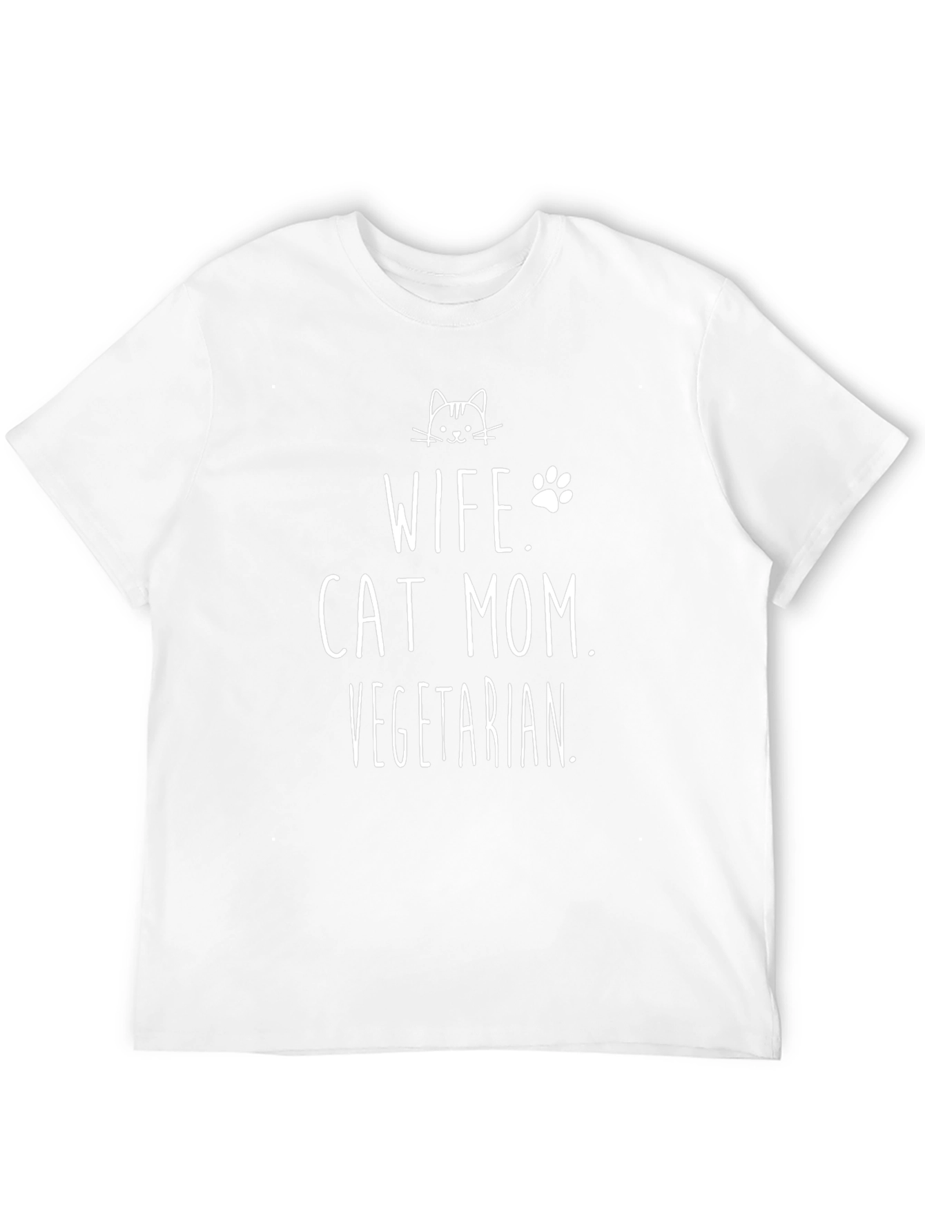Wife Cat Mom Vegetarian T-Shirt