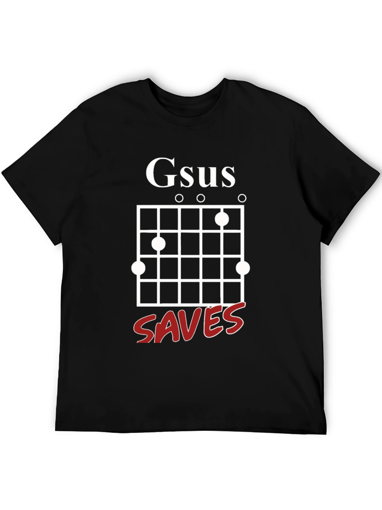 G-Sus Saves Guitar Chord Black T-Shirt