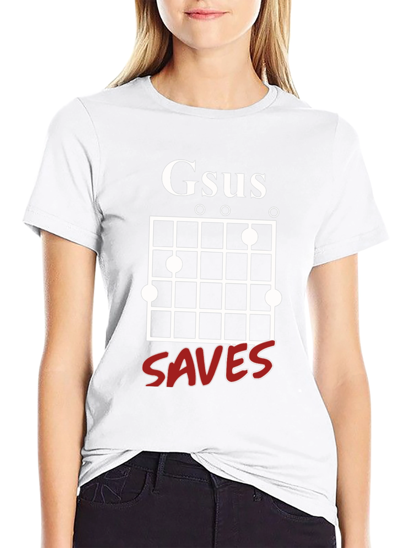 G-Sus Saves Guitar Chord Black T-Shirt