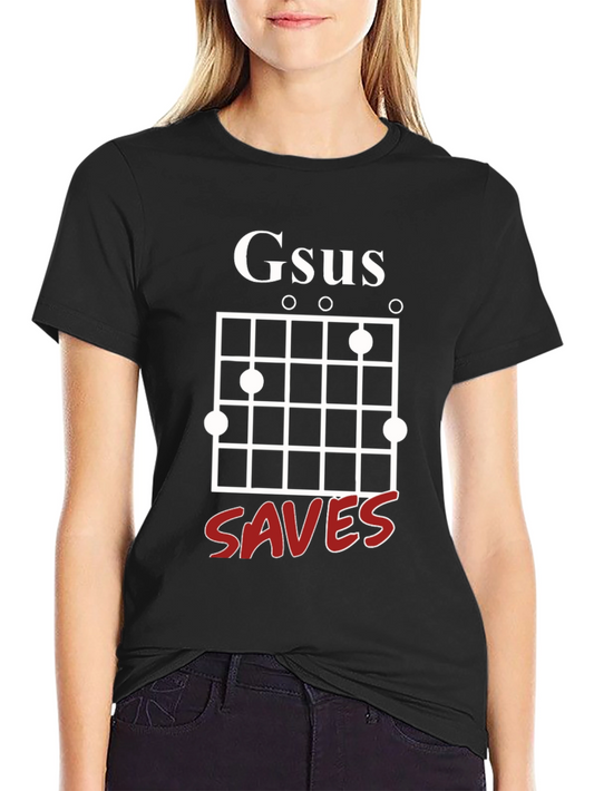 G-Sus Saves Guitar Chord Black T-Shirt