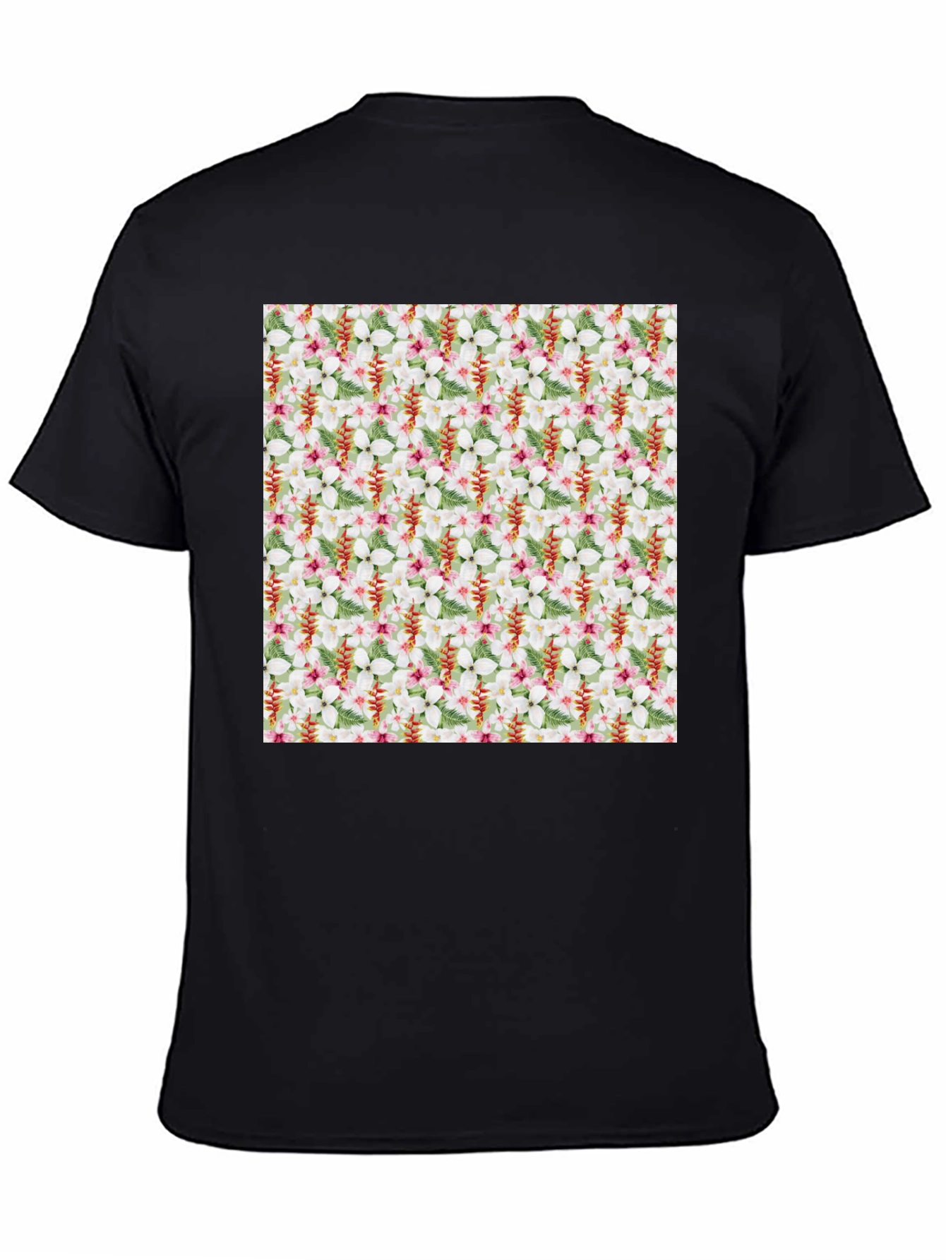 Floral Pattern T-Shirt - Tropical Design