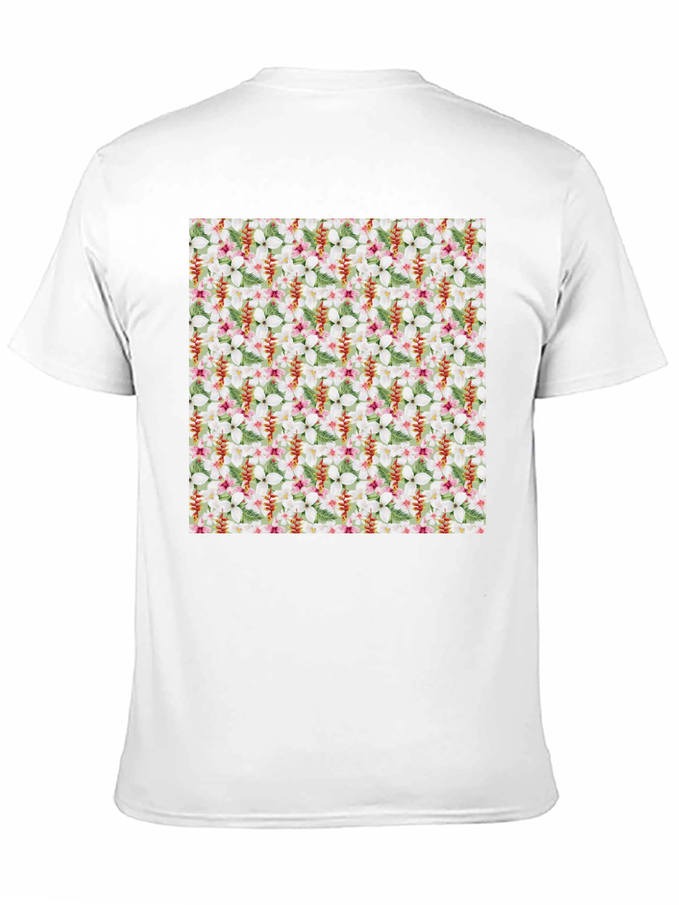 Floral Pattern T-Shirt - Tropical Design