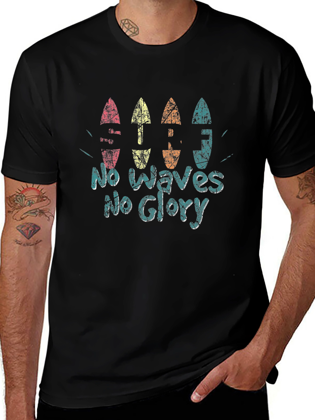 No Waves No Glory Graphic Tee