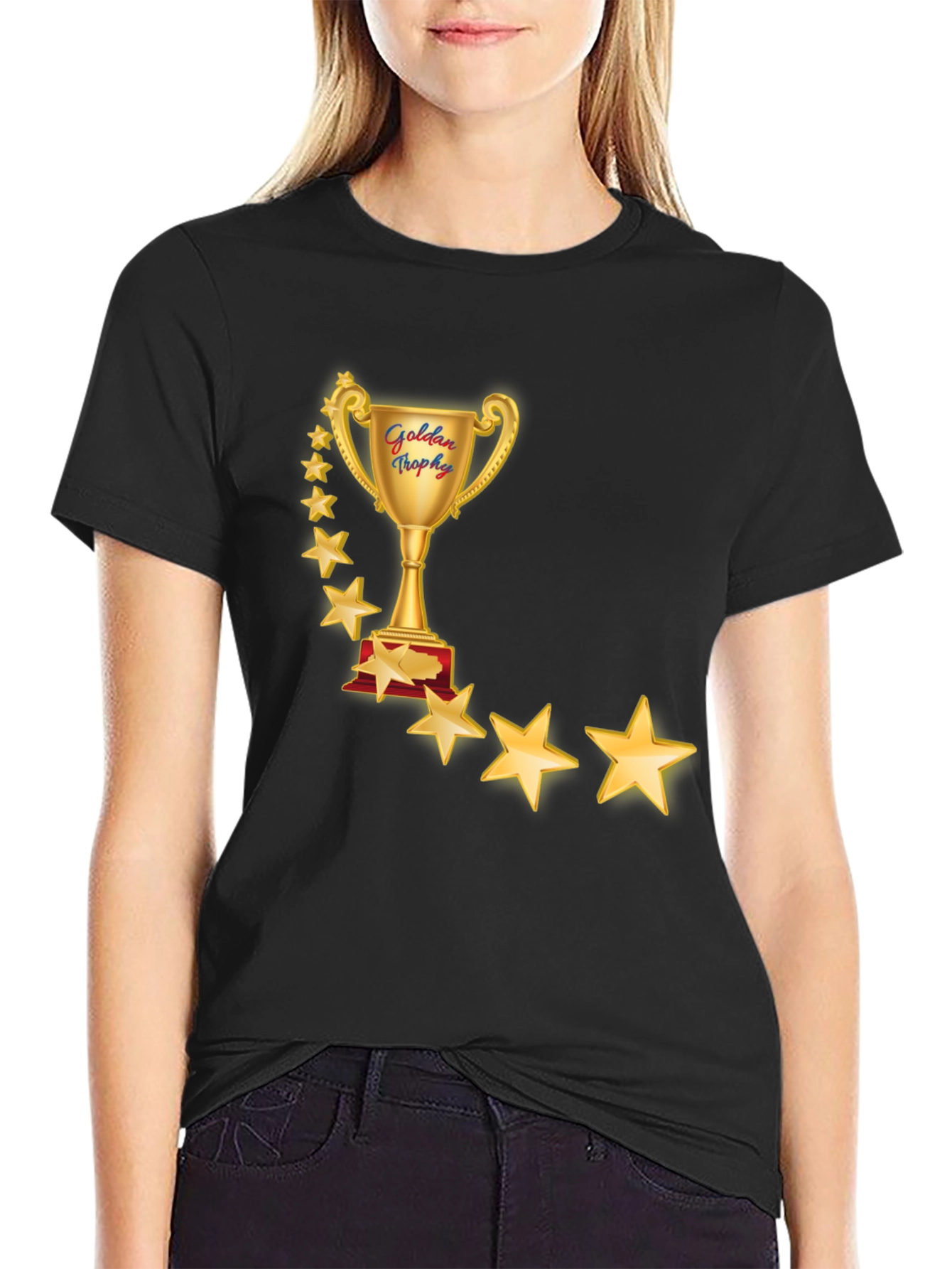 Golden Trophy Star T-Shirt - Premium Comfort