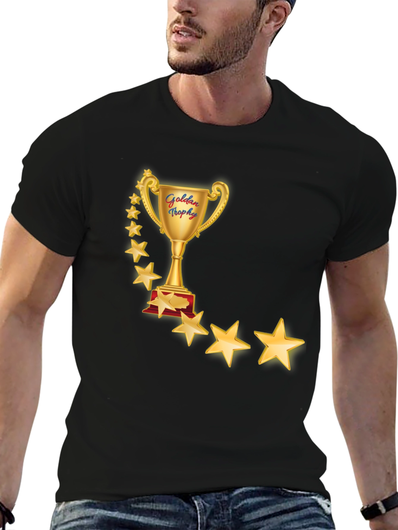 Golden Trophy Star T-Shirt - Premium Comfort
