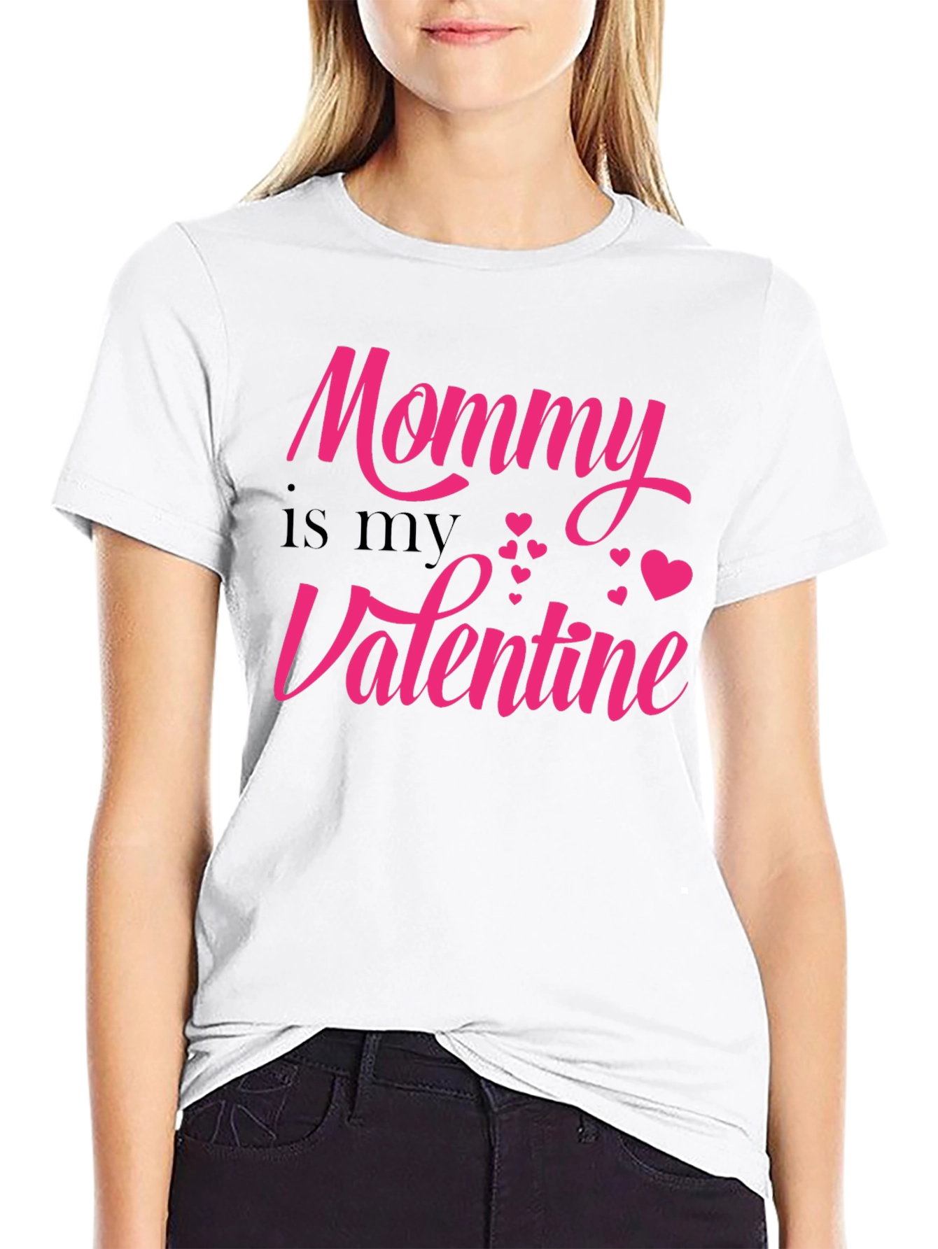 Mommy is My Valentine T-Shirt - Black