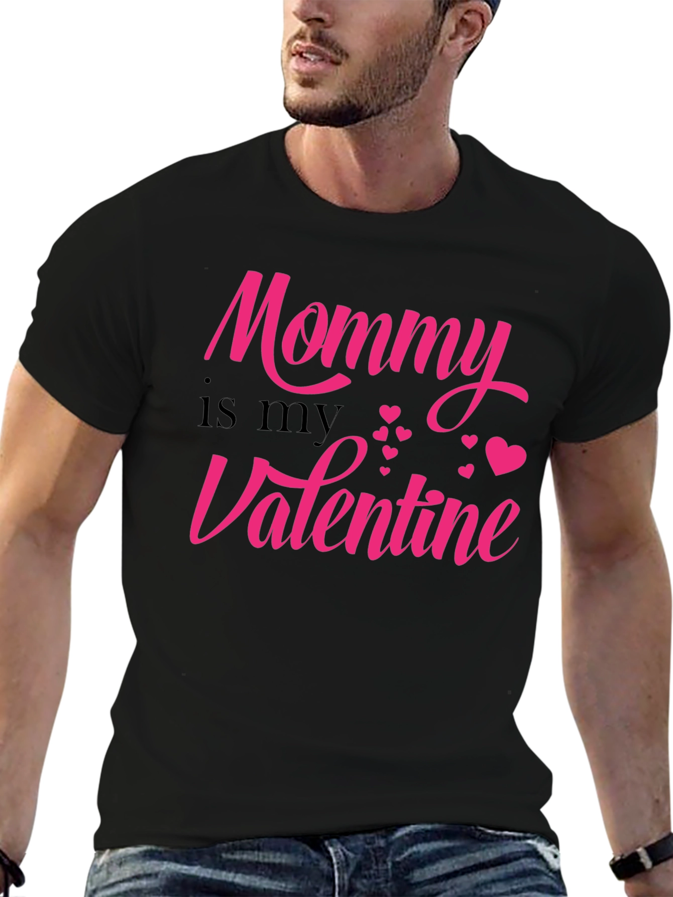 Mommy is My Valentine T-Shirt - Black