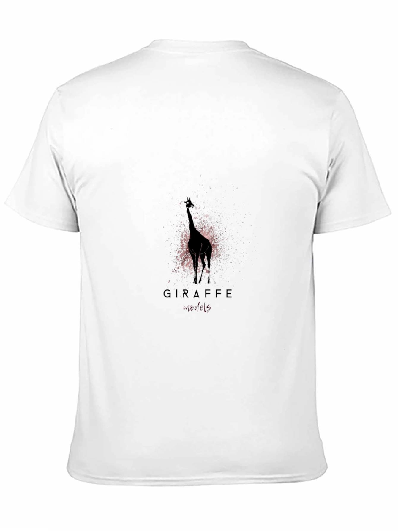 Giraffe Silhouette Graphic T-Shirt - Black