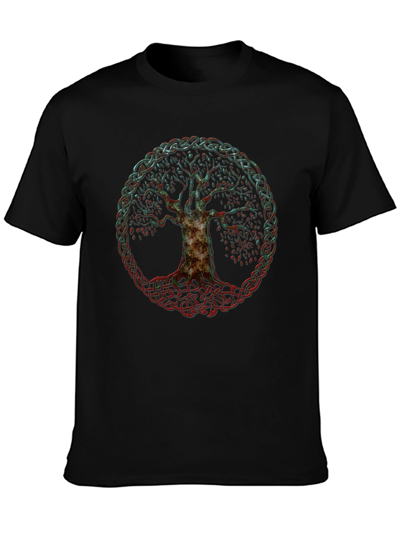 Celtic Tree of Life Graphic T-Shirt - Black