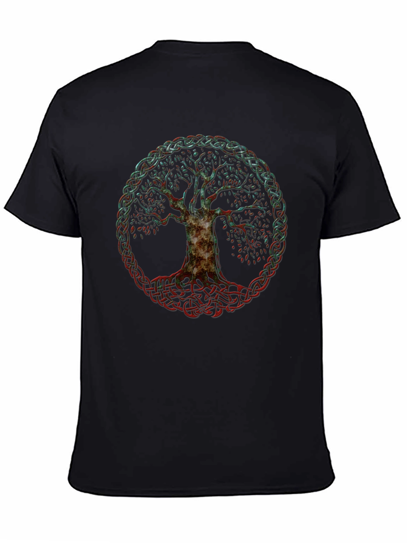 Celtic Tree of Life Graphic T-Shirt - Black