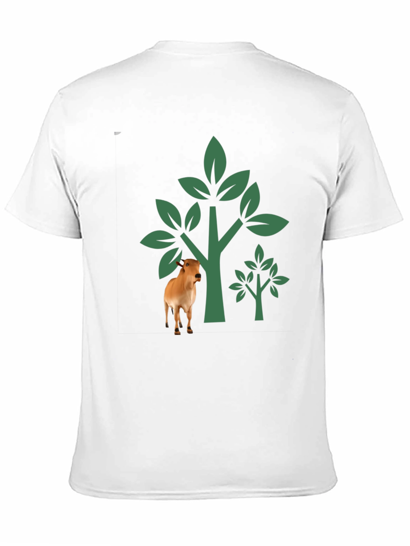 Nature Cow Graphic Black T-Shirt