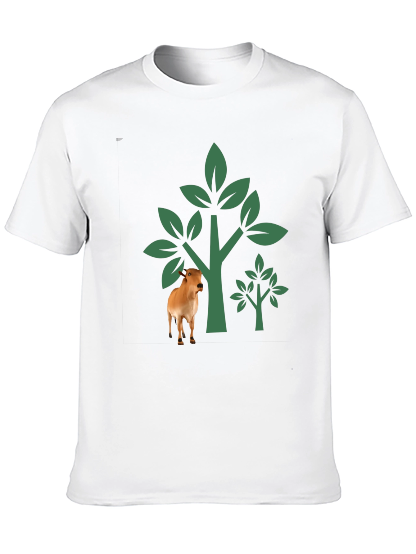 Nature Cow Graphic Black T-Shirt