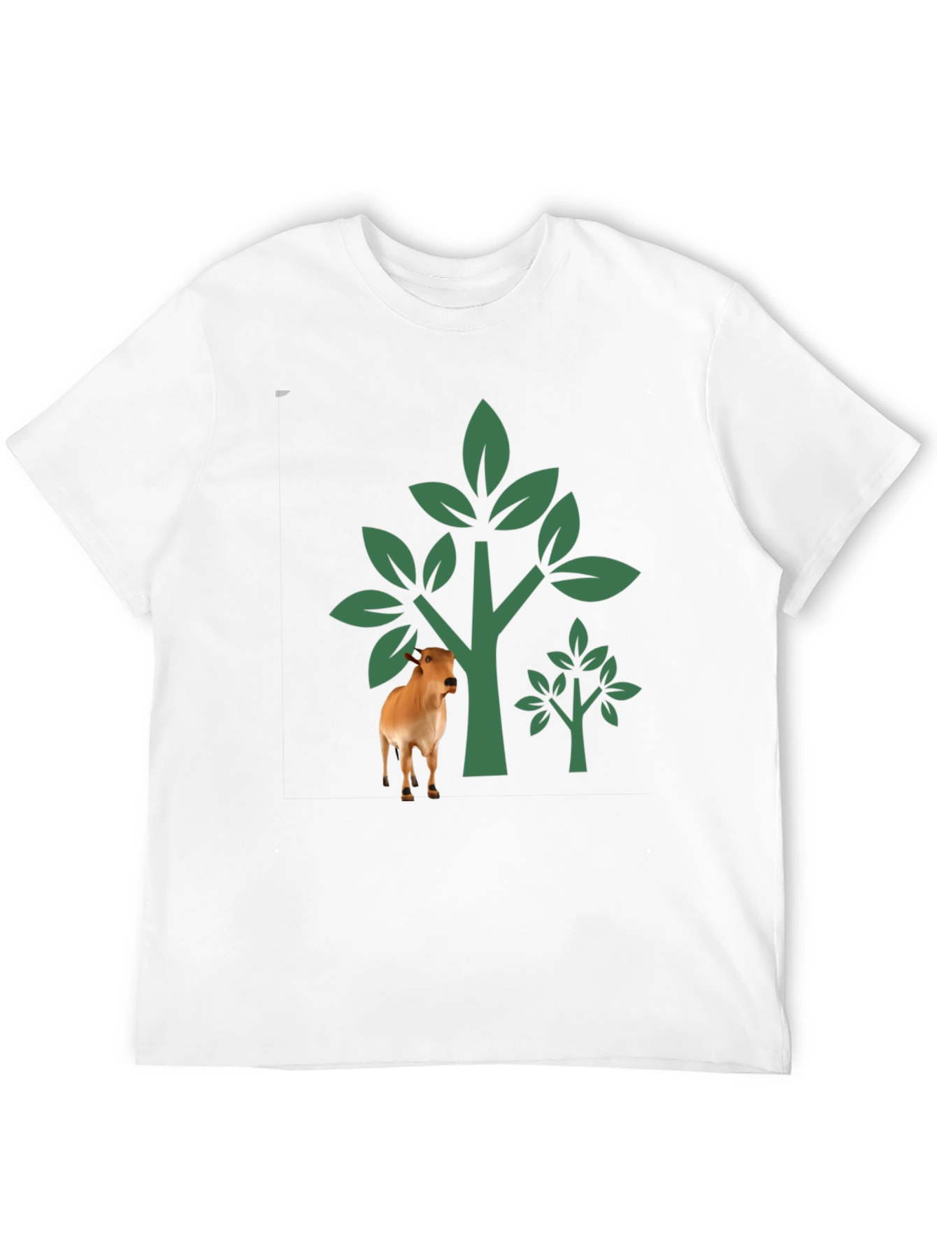 Nature Cow Graphic Black T-Shirt