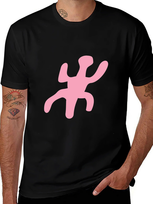Funky Pink Figure Black T-Shirt