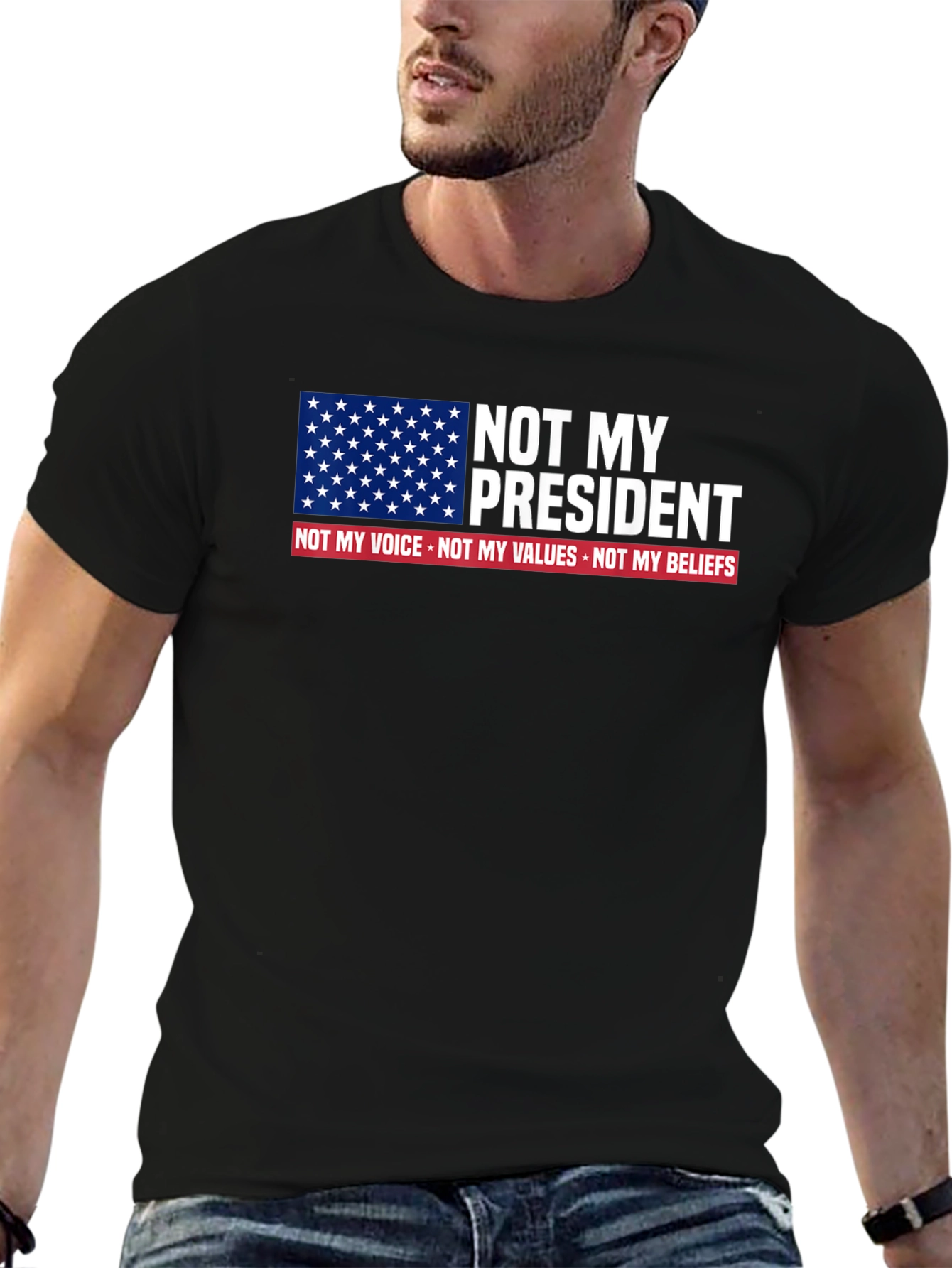 Not My President Graphic Tee - Political Statement Shirt