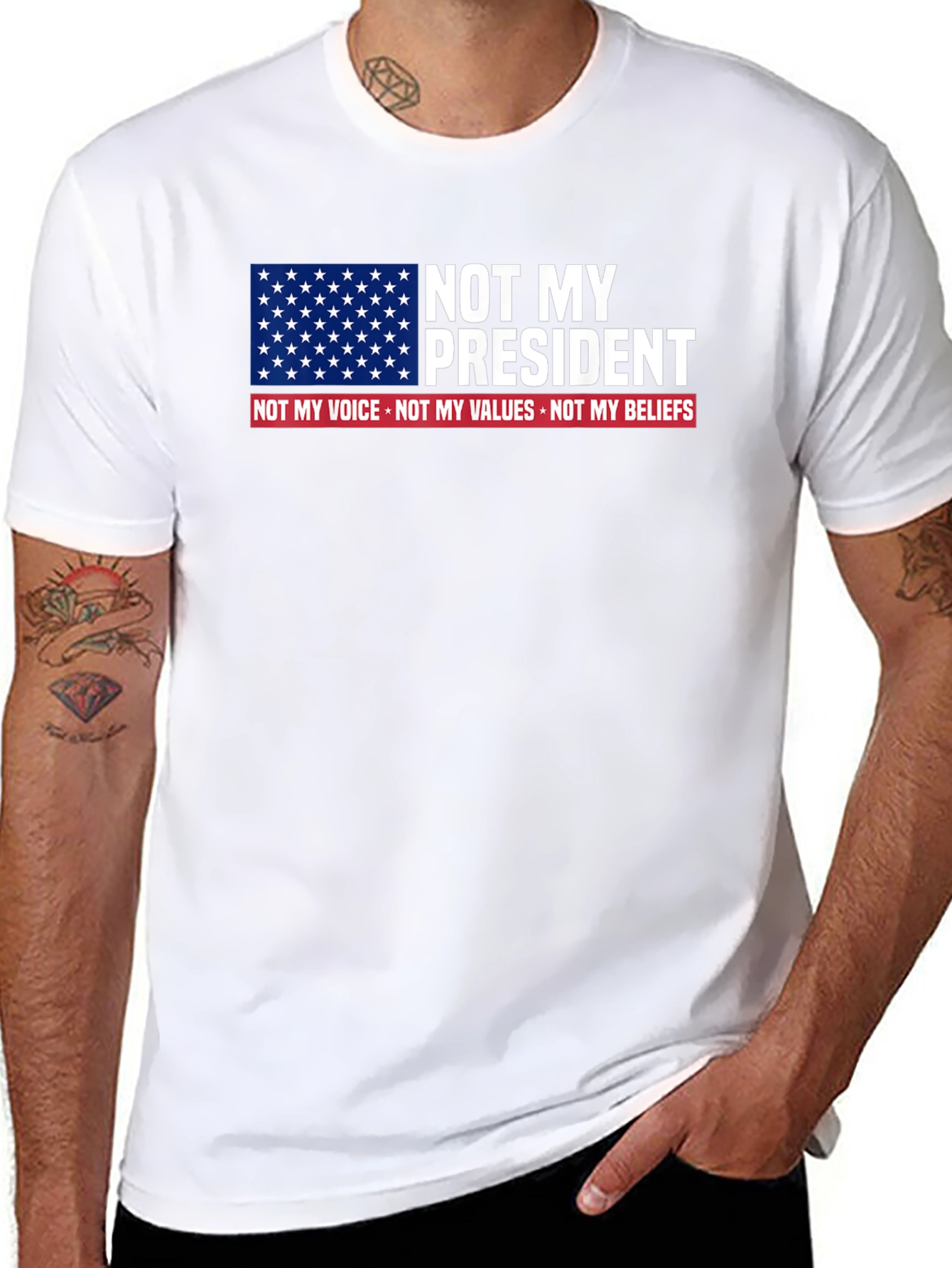 Not My President Graphic Tee - Political Statement Shirt