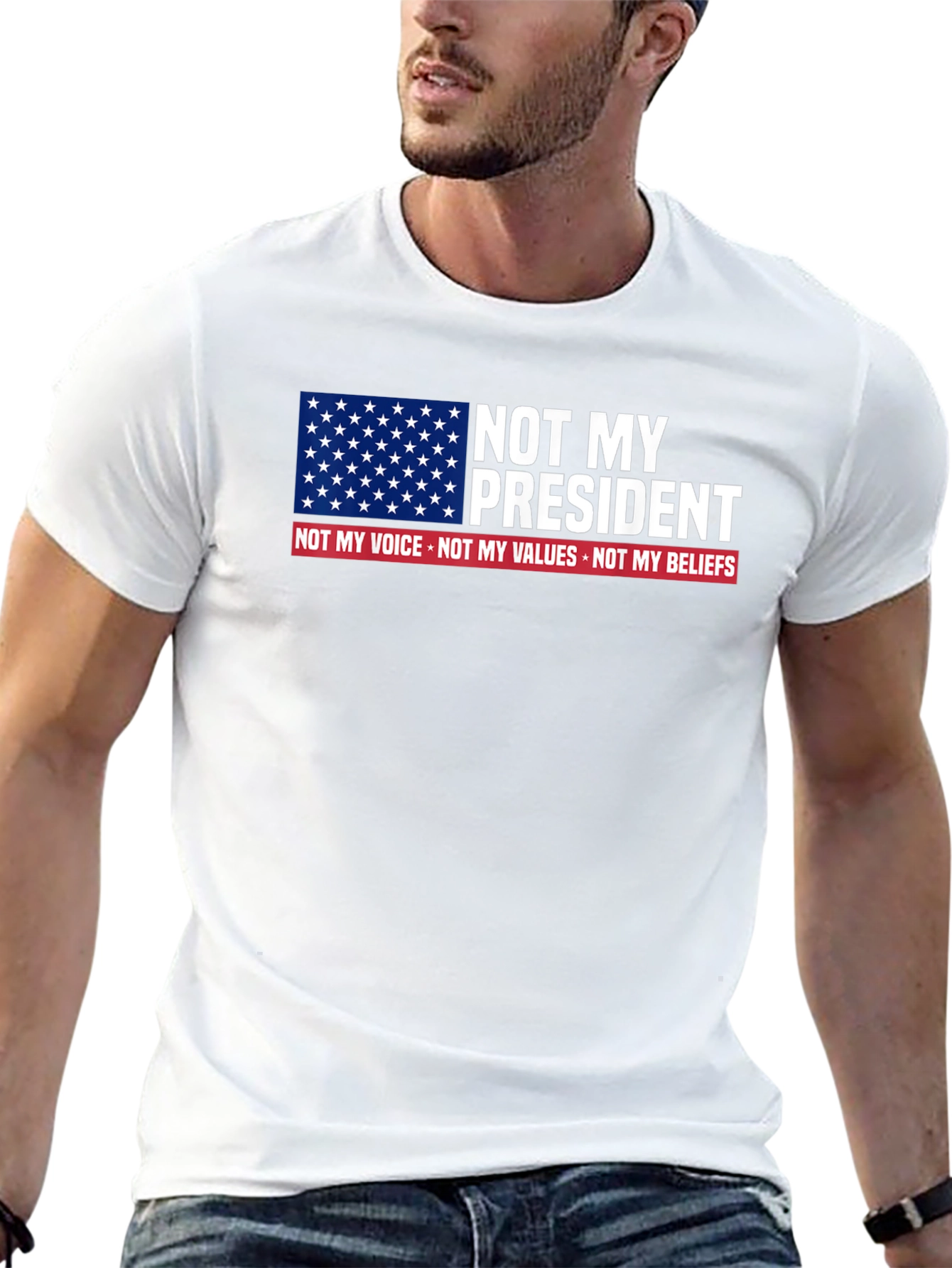 Not My President Graphic Tee - Political Statement Shirt