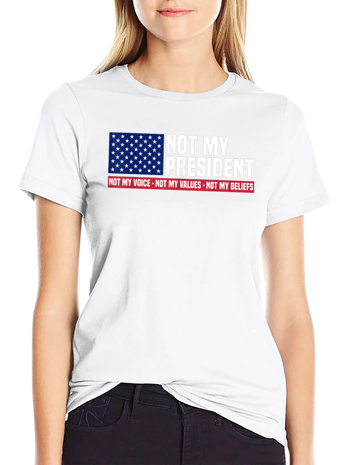 Not My President Graphic Tee - Political Statement Shirt