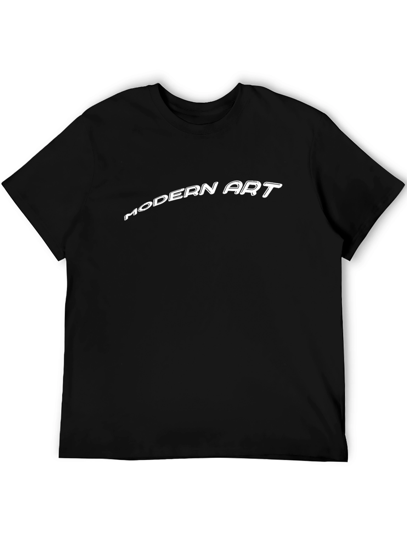 Modern Art Graphic Tee - Stylish Black T-Shirt