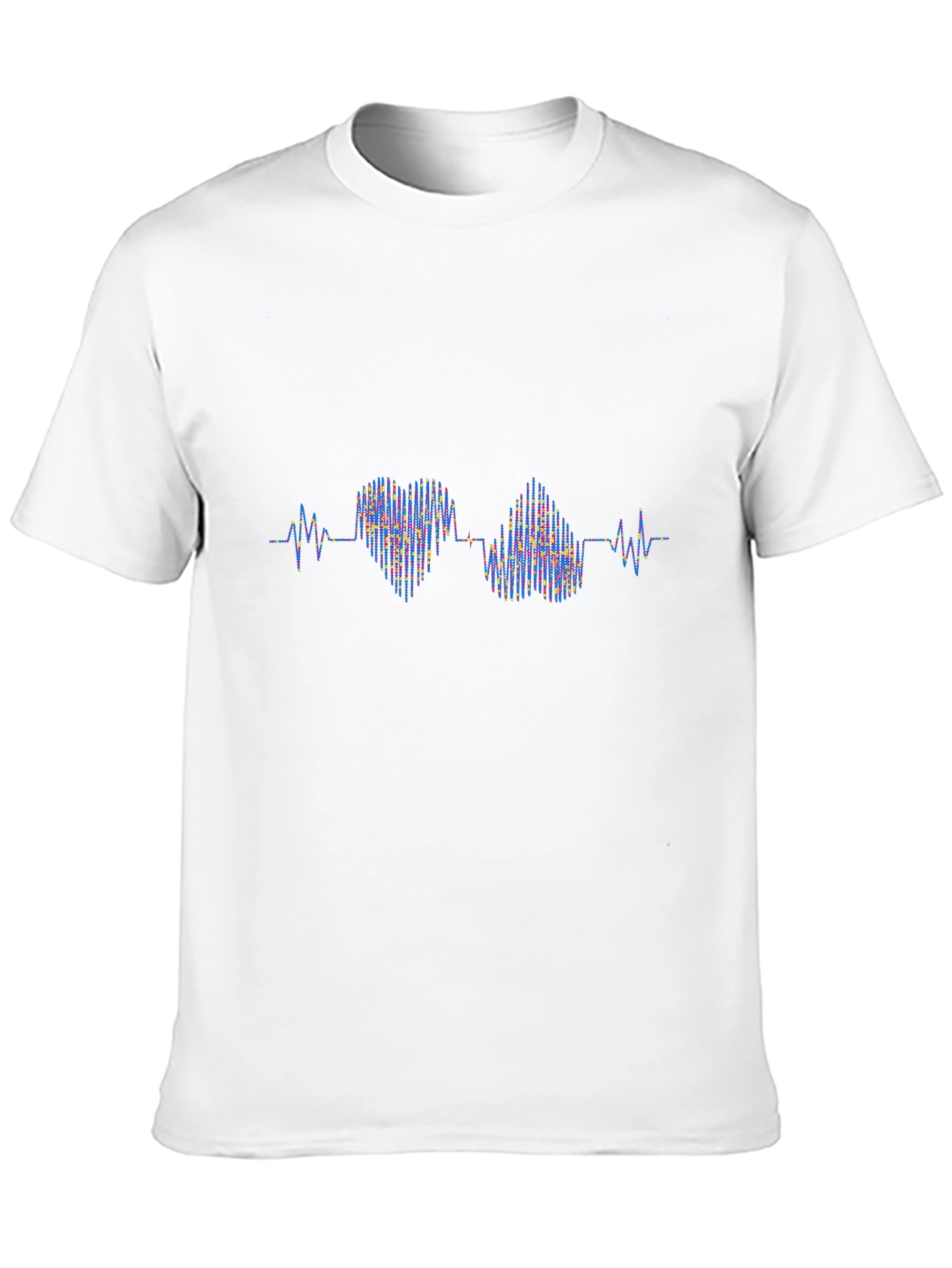 Heartbeat Love Graphic Black T-Shirt
