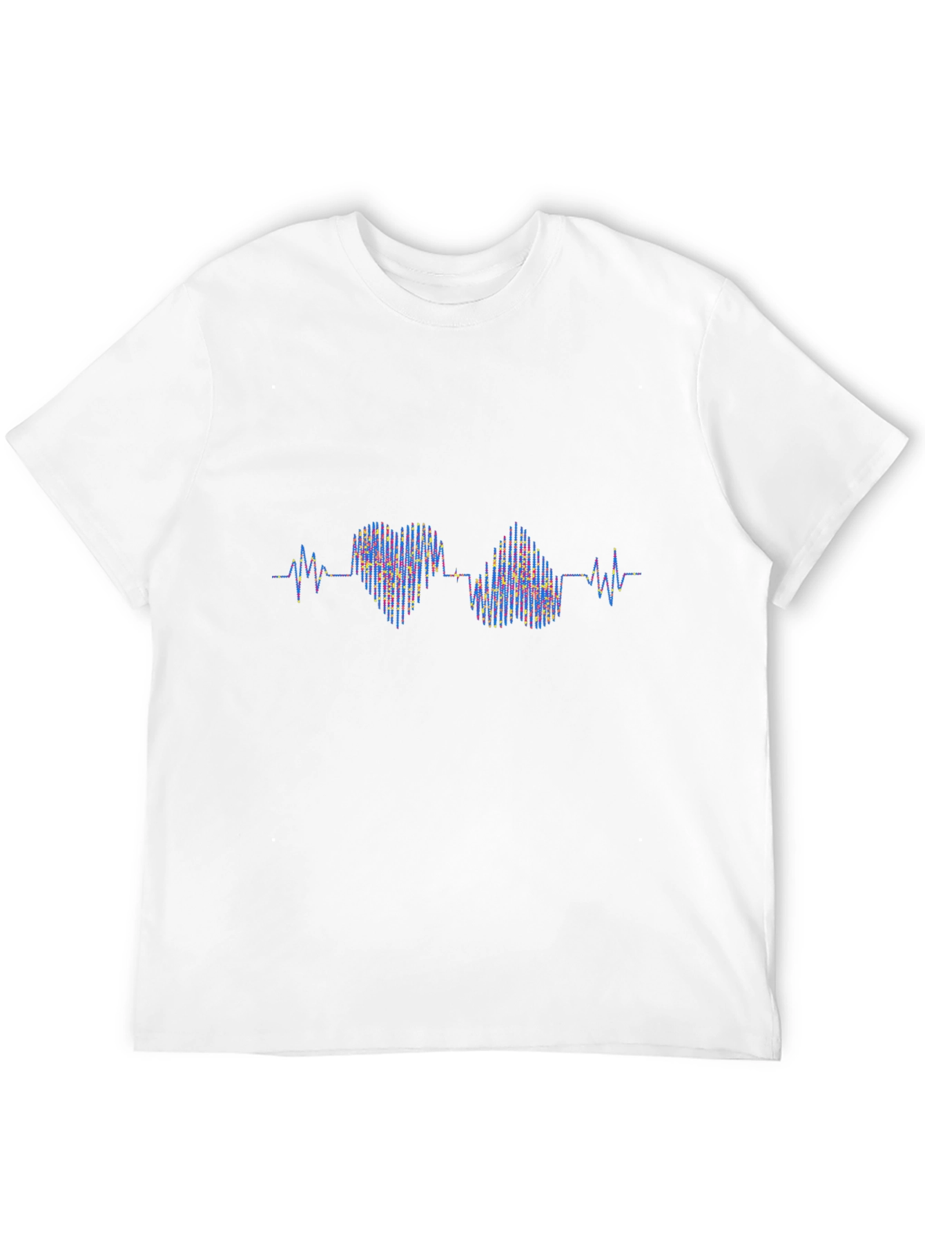 Heartbeat Love Graphic Black T-Shirt