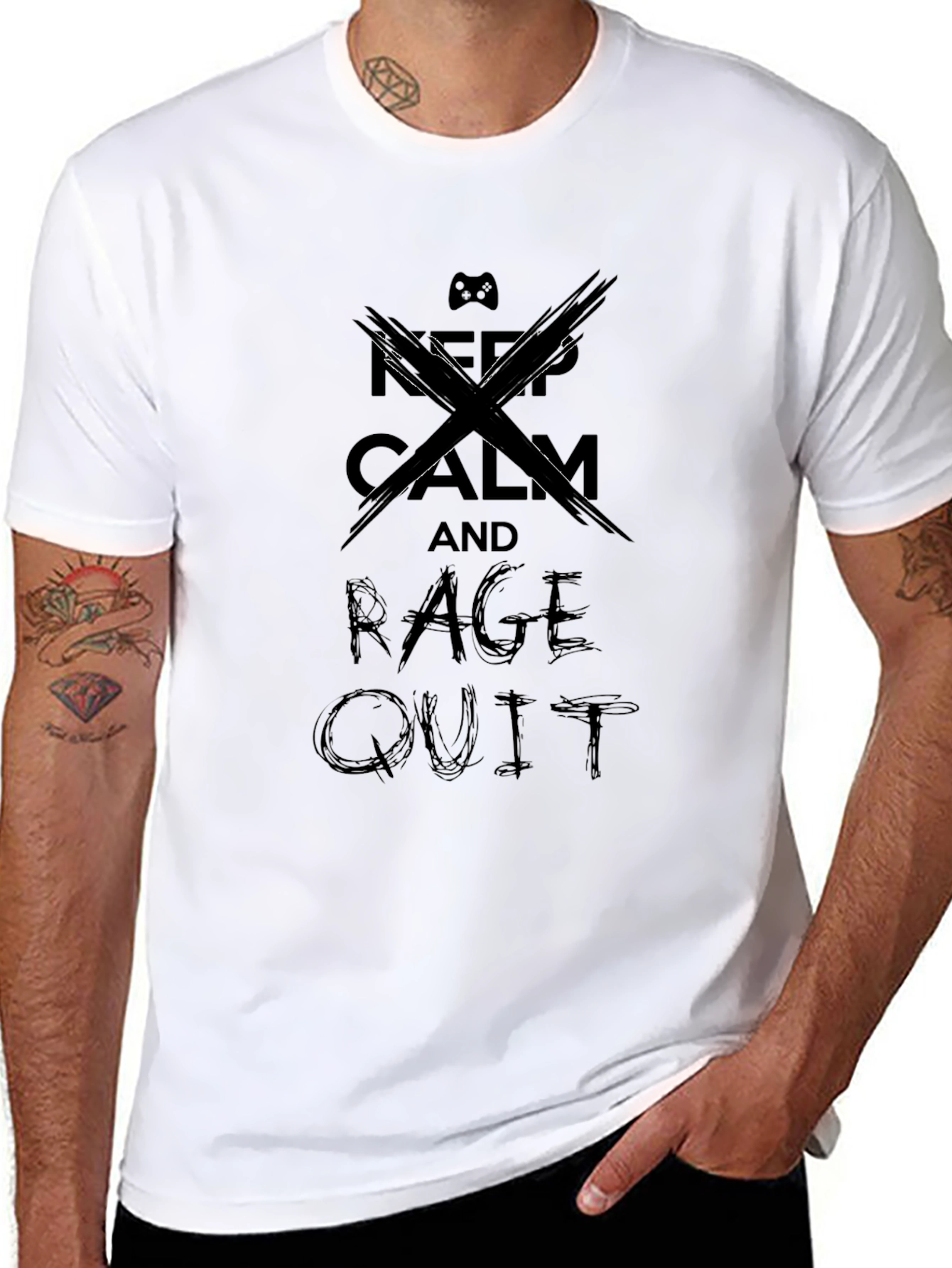 Keep Calm and Rage Quit T-Shirt - Gamer Apparel