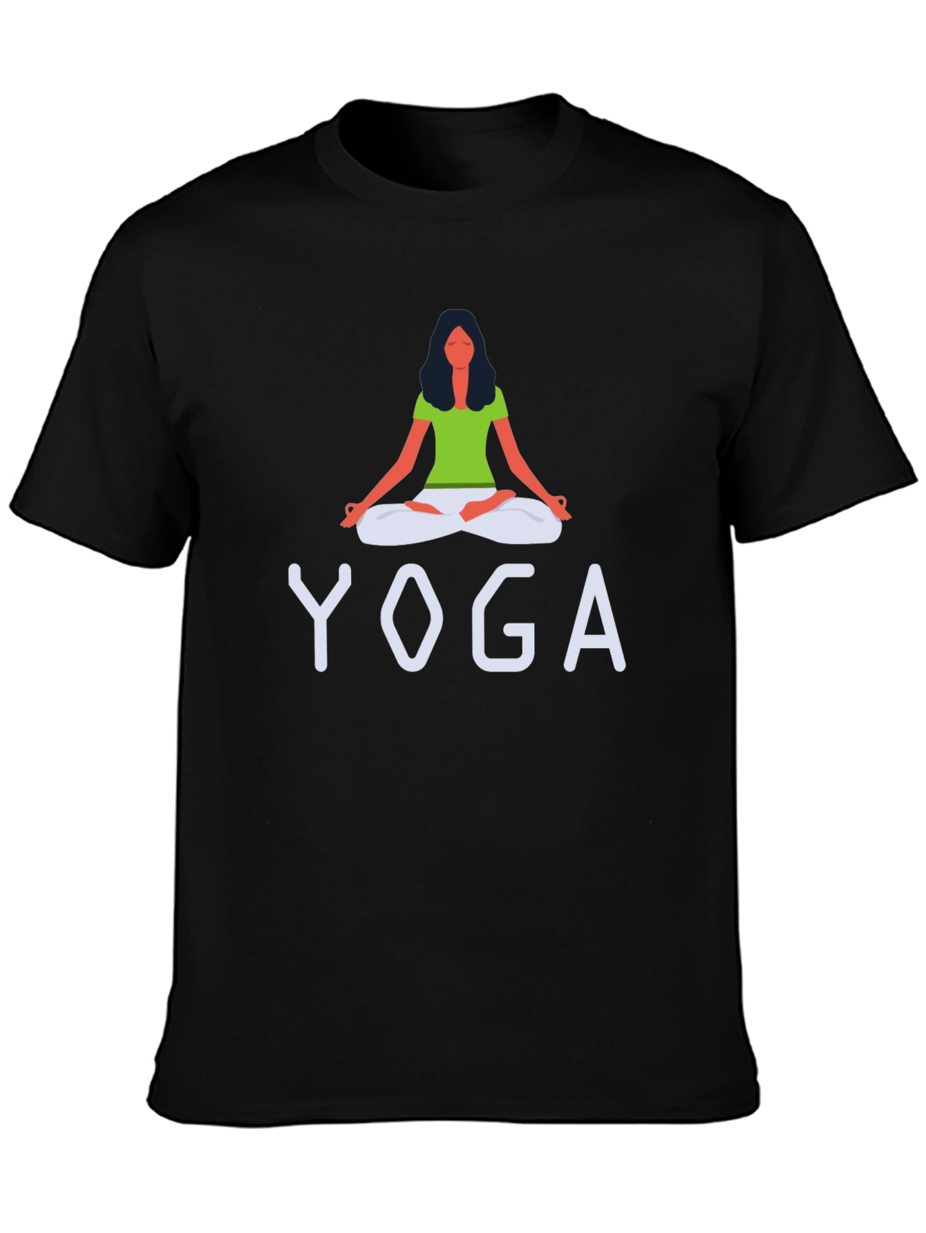 Yoga Graphic Print Crew Neck T-Shirt