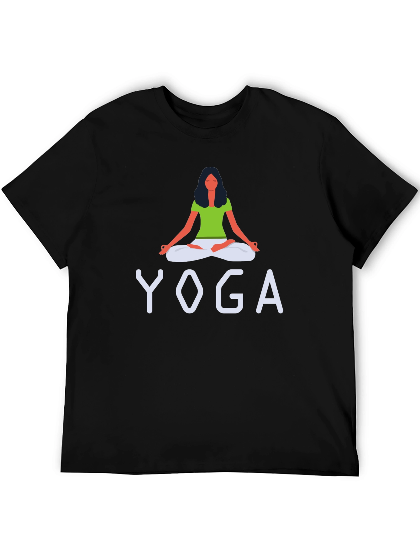 Yoga Graphic Print Crew Neck T-Shirt